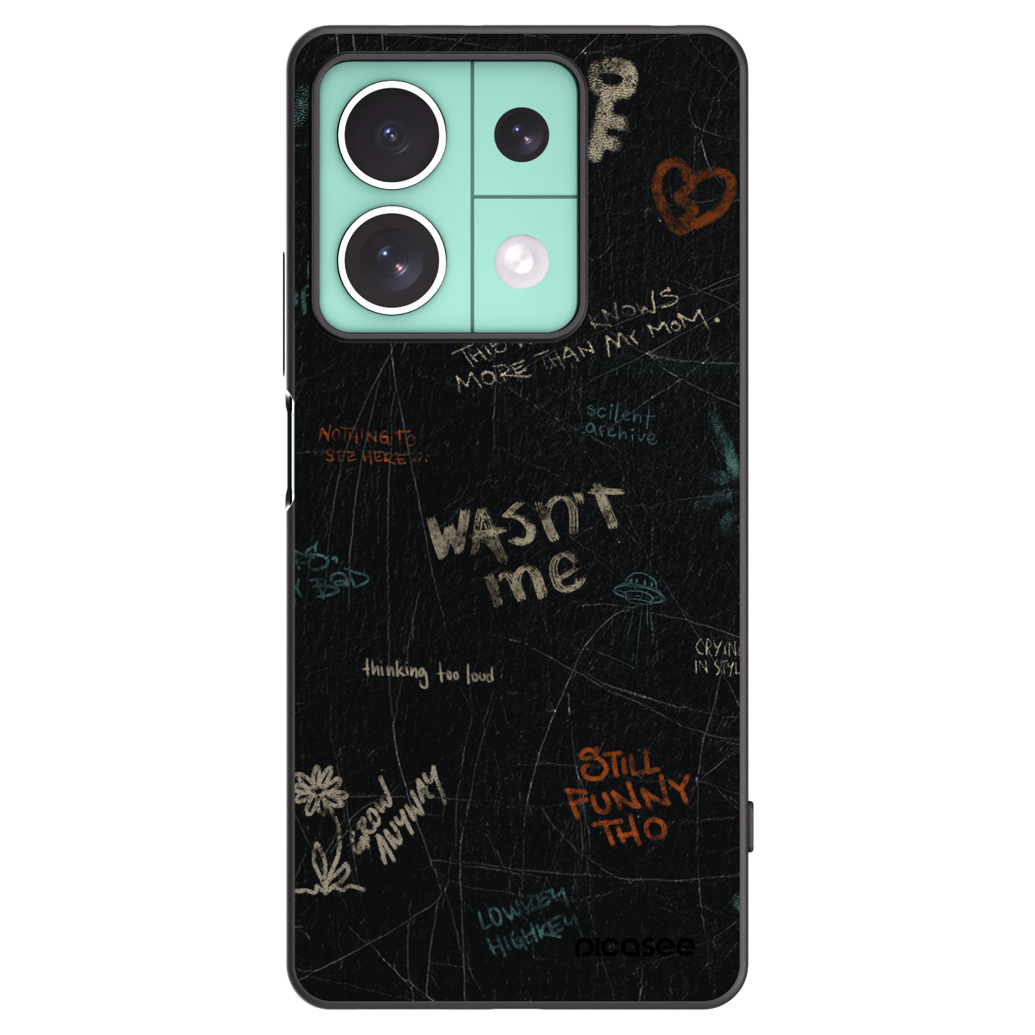 Picasee silikonový černý obal pro Xiaomi Redmi Note 13 5G - CONFESSION