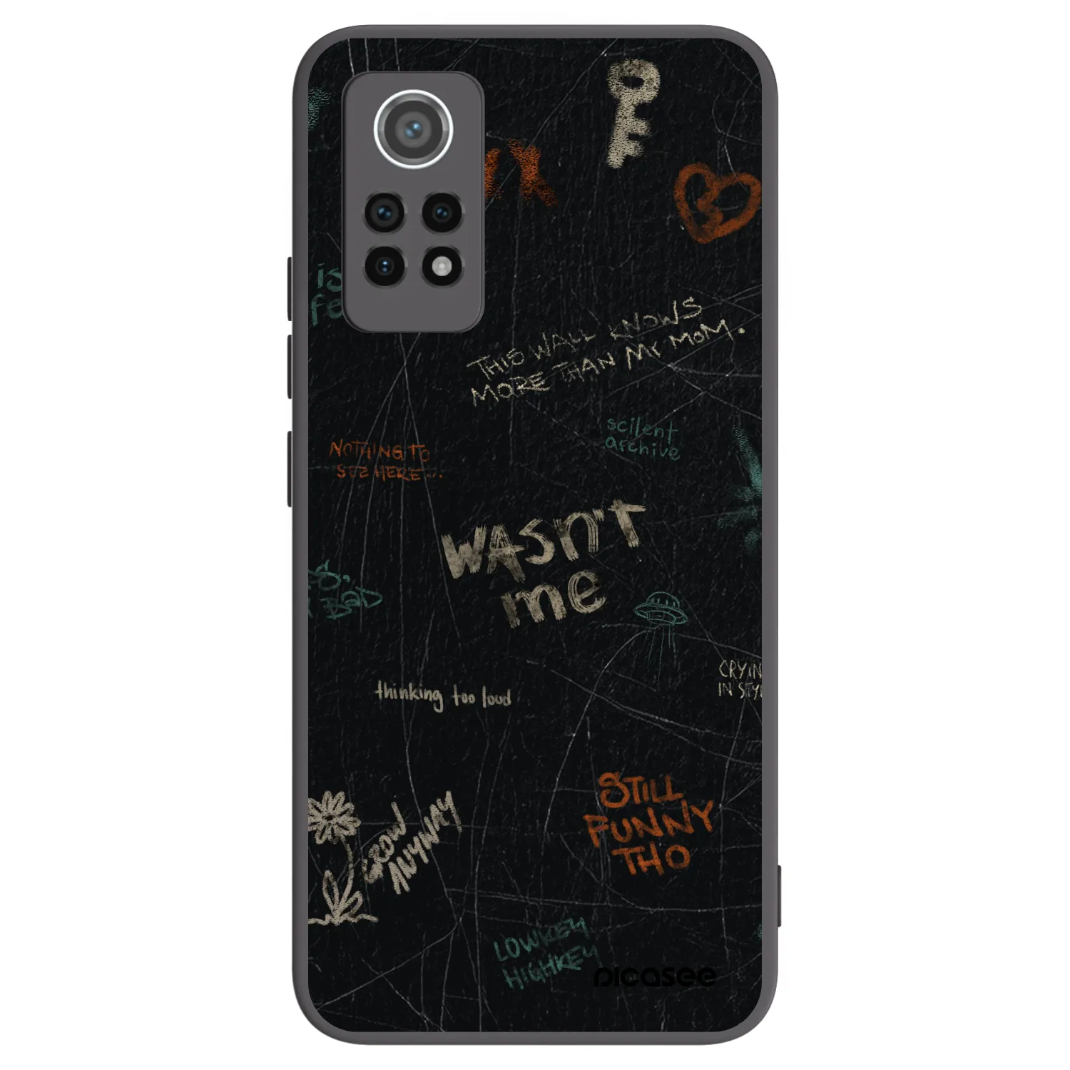 Picasee silikonový černý obal pro Xiaomi Redmi Note 12 Pro 4G - CONFESSION