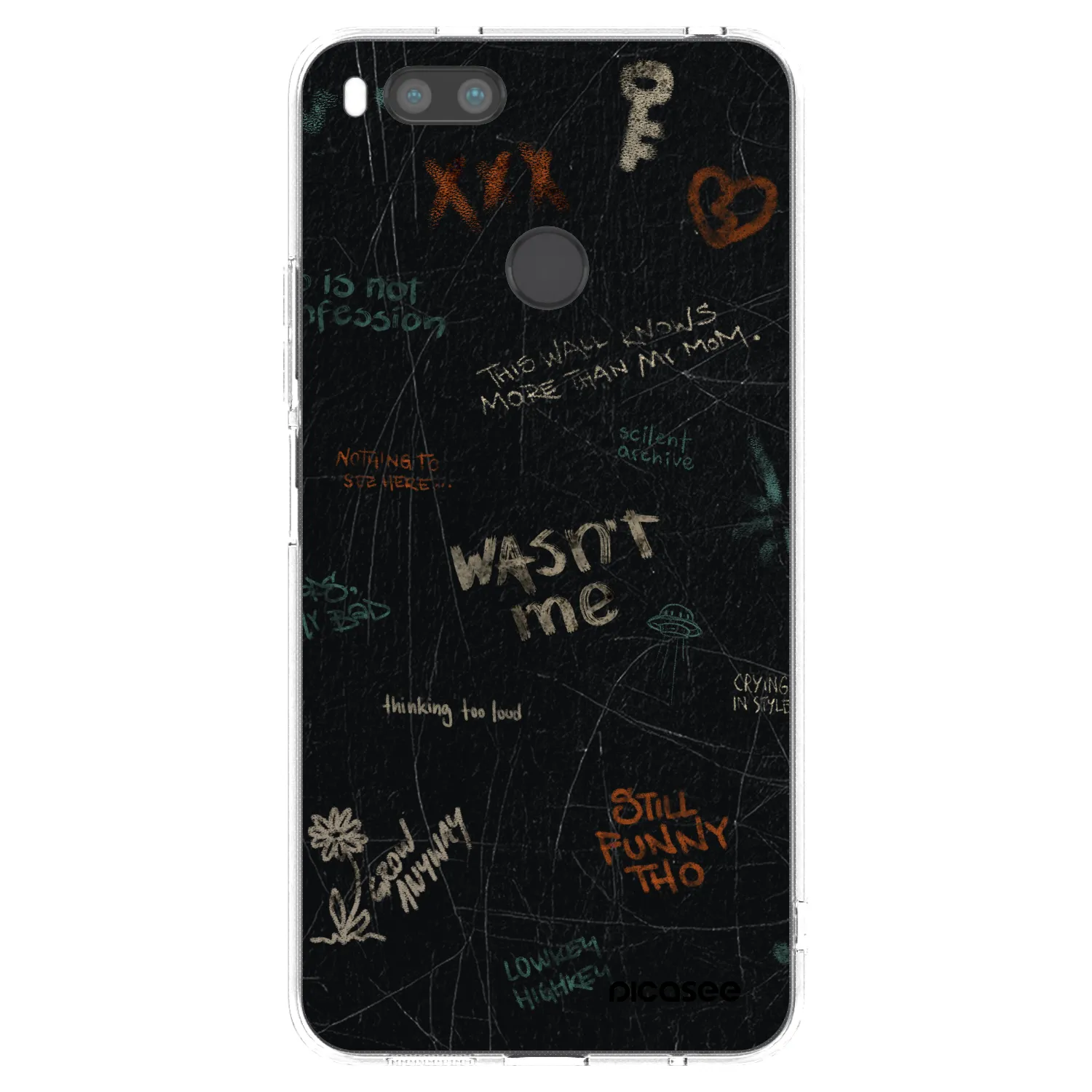 Picasee silikonový průhledný obal pro Xiaomi Mi A1 Global - CONFESSION