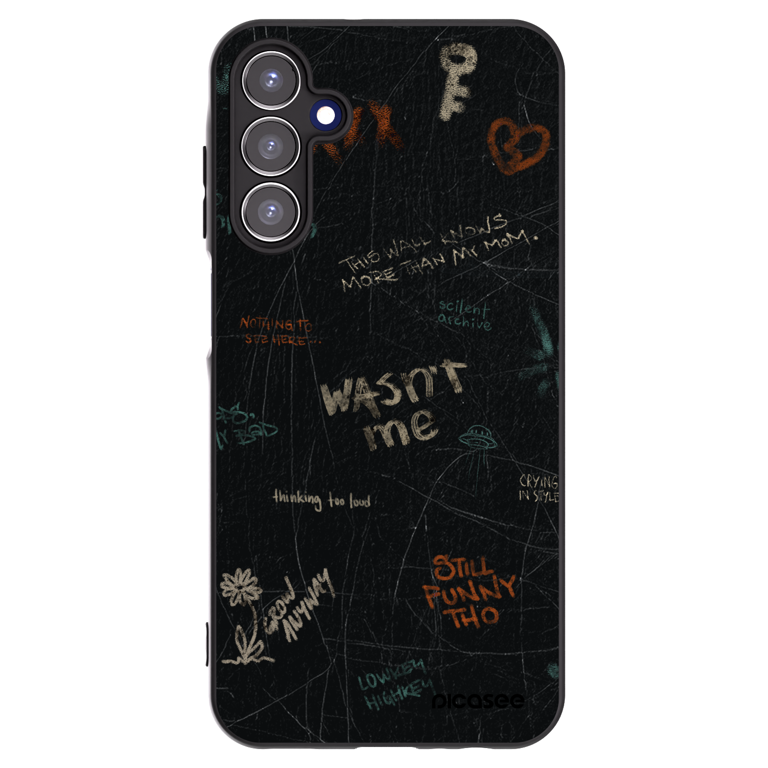 Picasee silikonový černý obal pro Samsung Galaxy A15 A155F 4G - CONFESSION