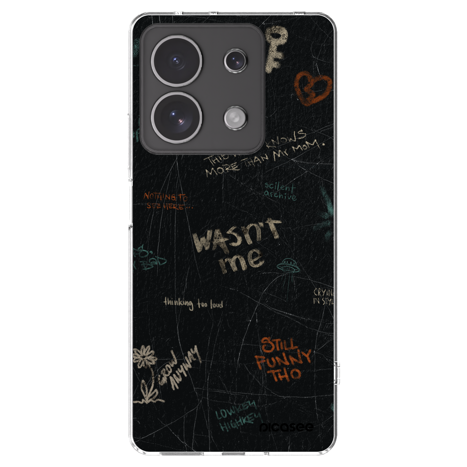 Picasee silikonový průhledný obal pro Xiaomi Redmi Note 13 4G - CONFESSION