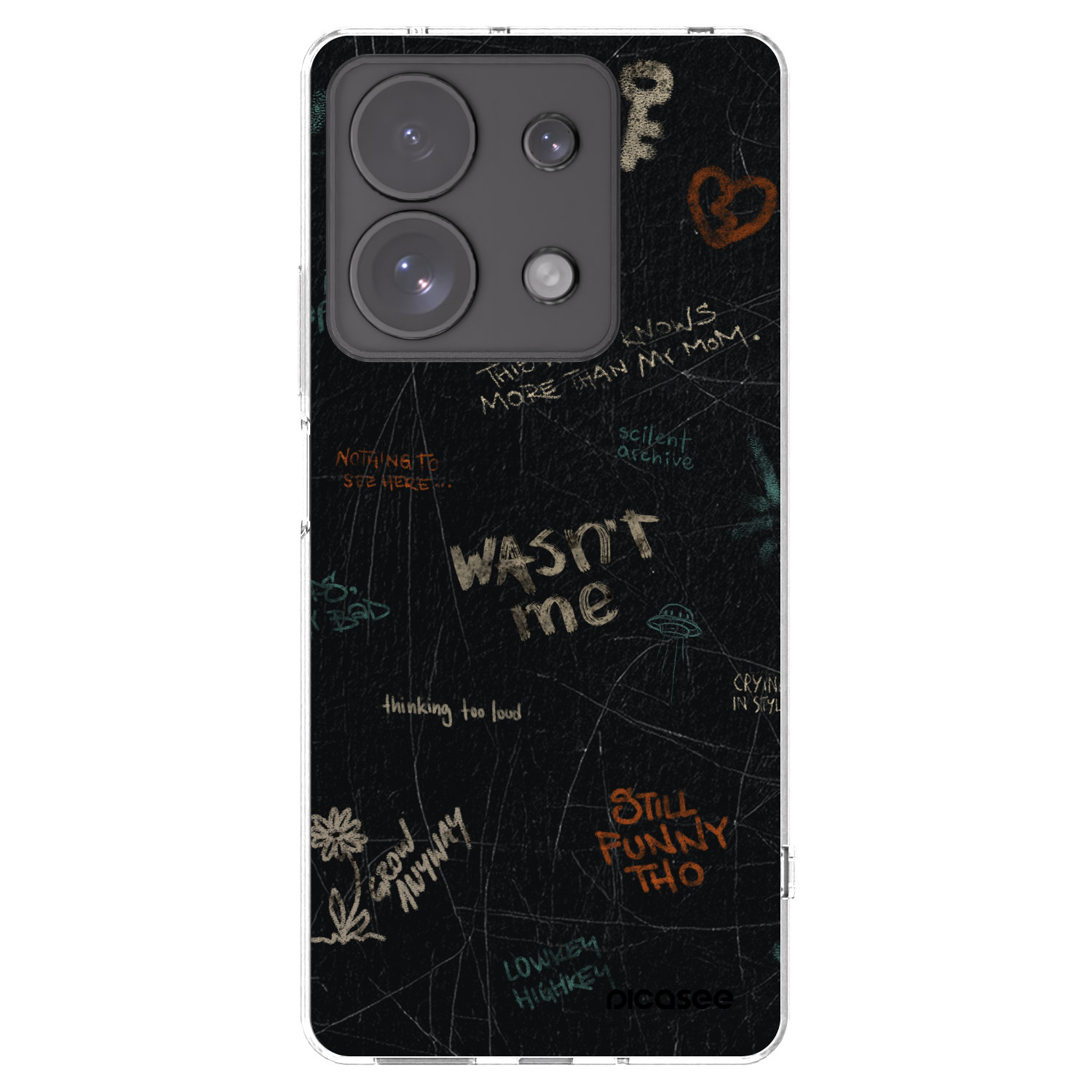 Picasee silikonový průhledný obal pro Xiaomi Redmi Note 13 Pro 4G - CONFESSION