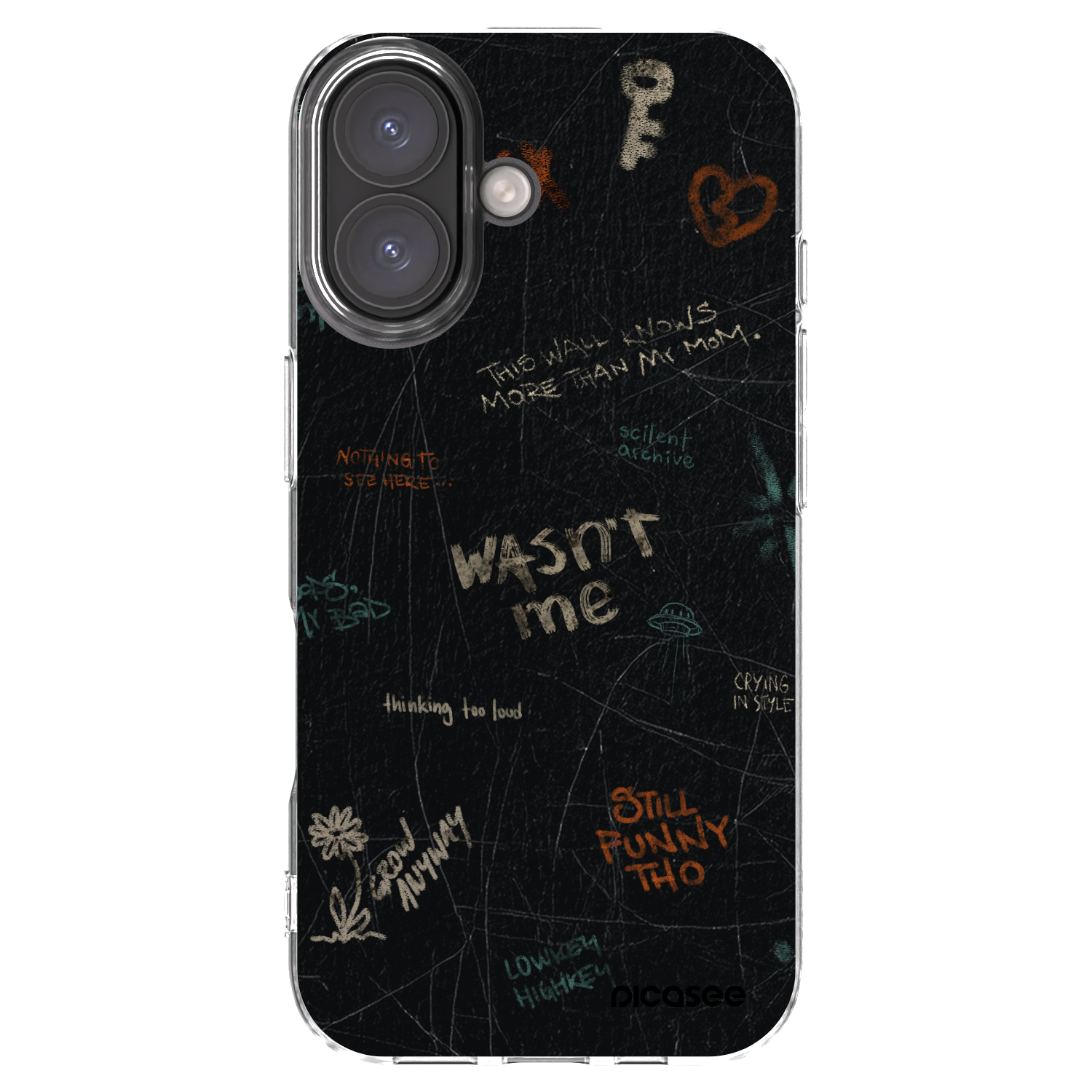 Picasee silikonový průhledný obal pro Apple iPhone 16 - CONFESSION