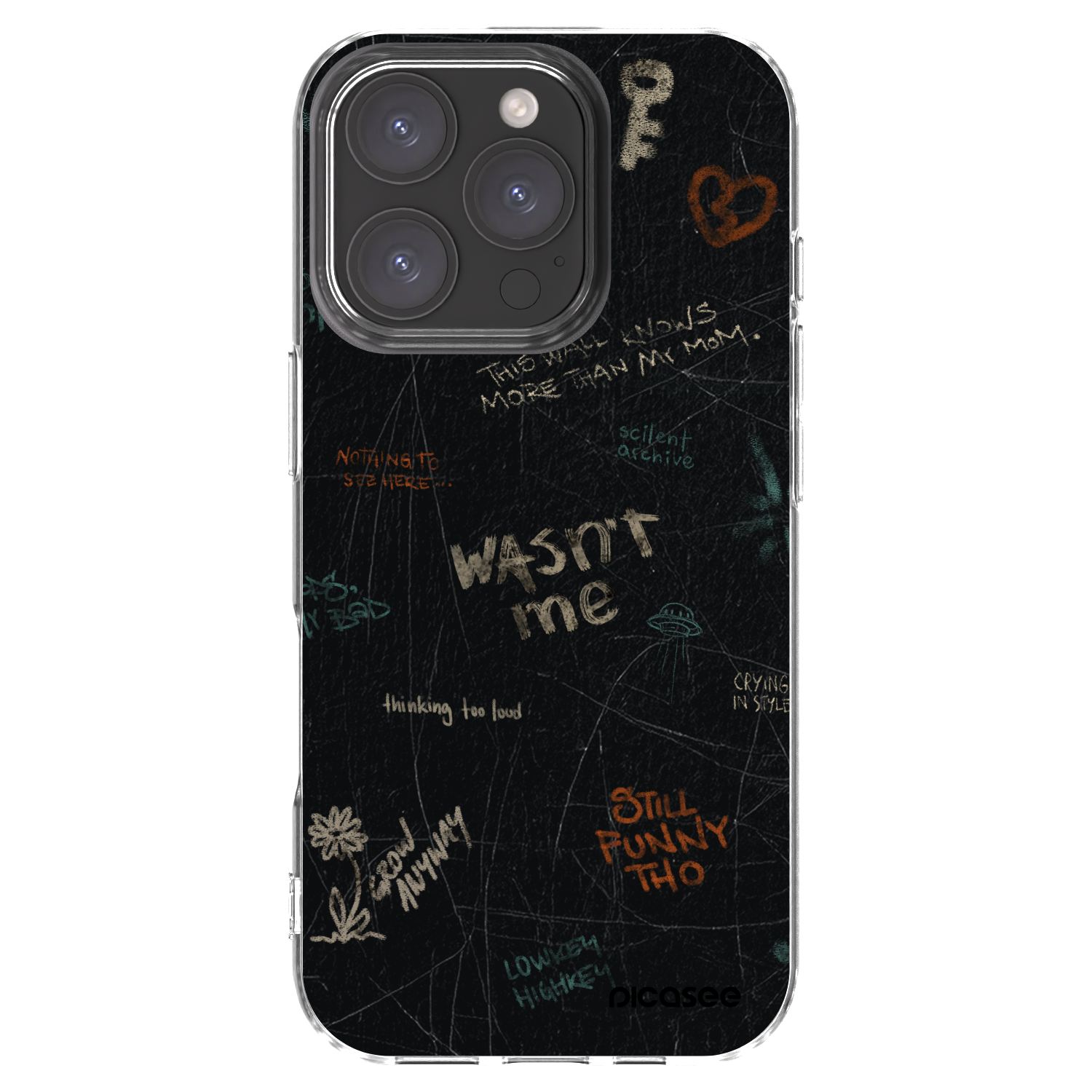 Picasee silikonový průhledný obal pro Apple iPhone 16 Pro - CONFESSION