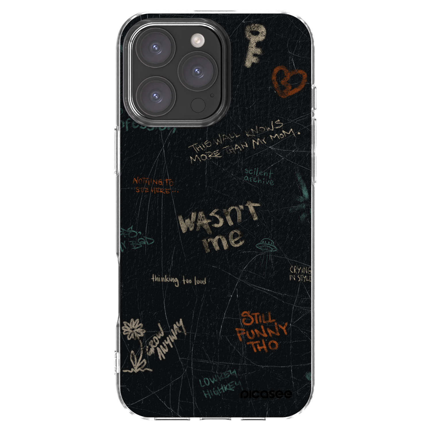 Picasee silikonový průhledný obal pro Apple iPhone 16 Pro Max - CONFESSION