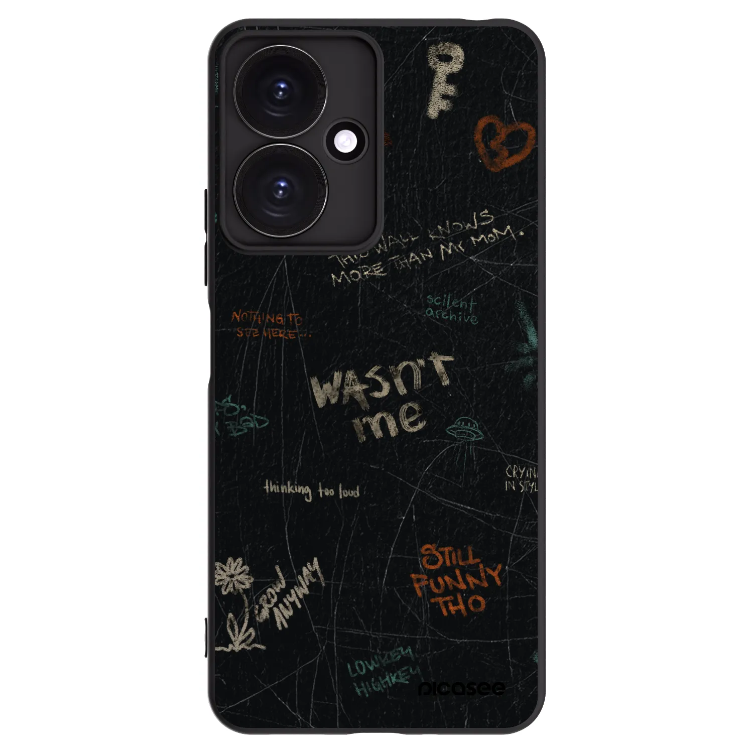 Picasee silikonový černý obal pro Xiaomi Redmi 13C 5G - CONFESSION