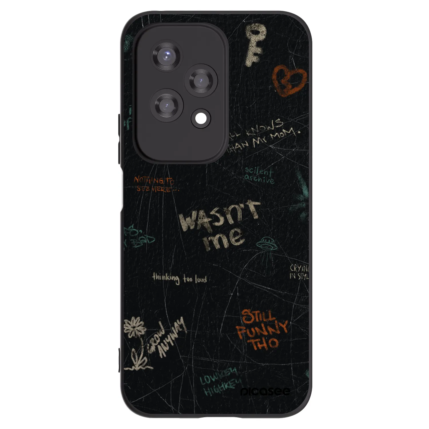 Picasee silikonový černý obal pro Honor 200 Lite - CONFESSION