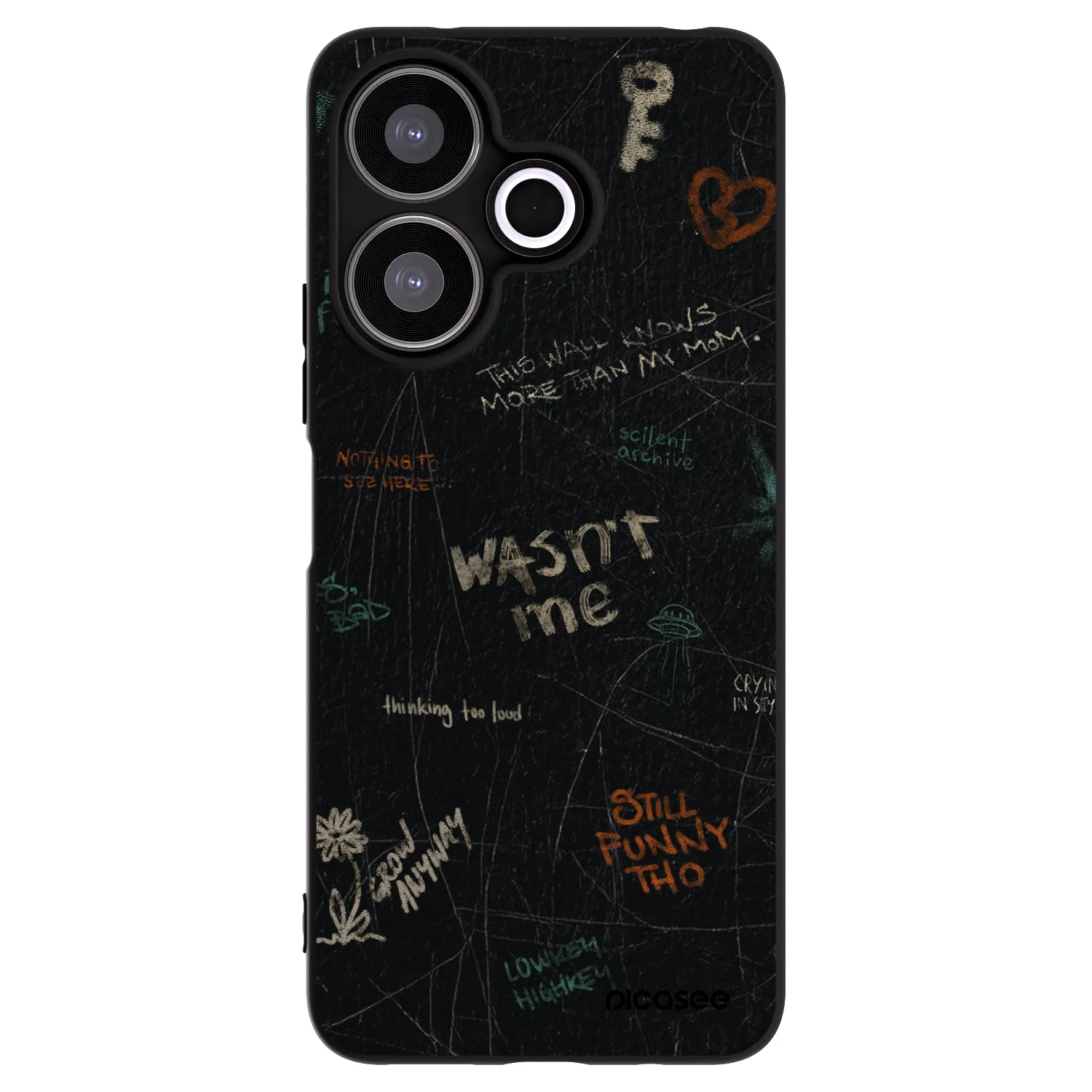 Picasee silikonový černý obal pro Xiaomi Redmi 13 4G - CONFESSION