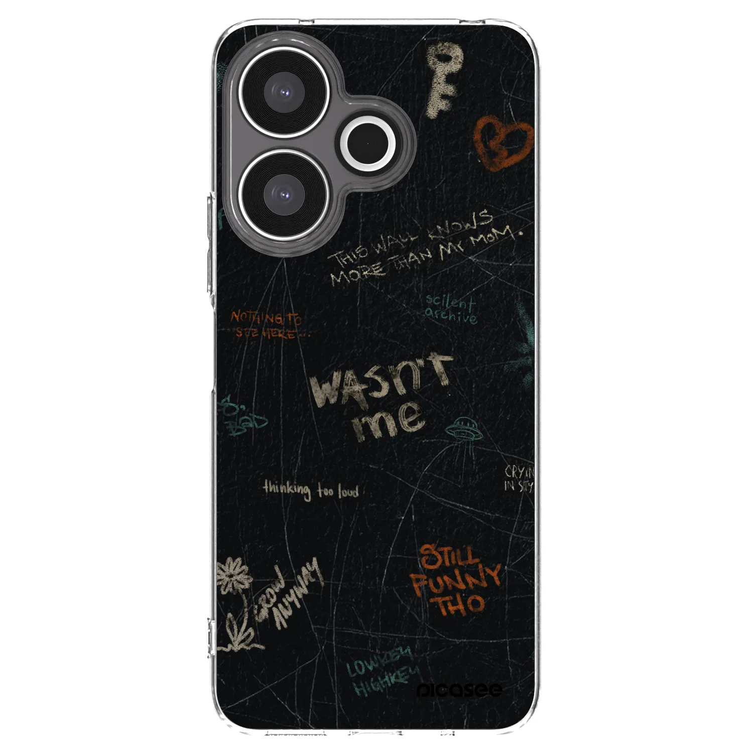 Picasee silikonový průhledný obal pro Xiaomi Redmi 13 4G - CONFESSION