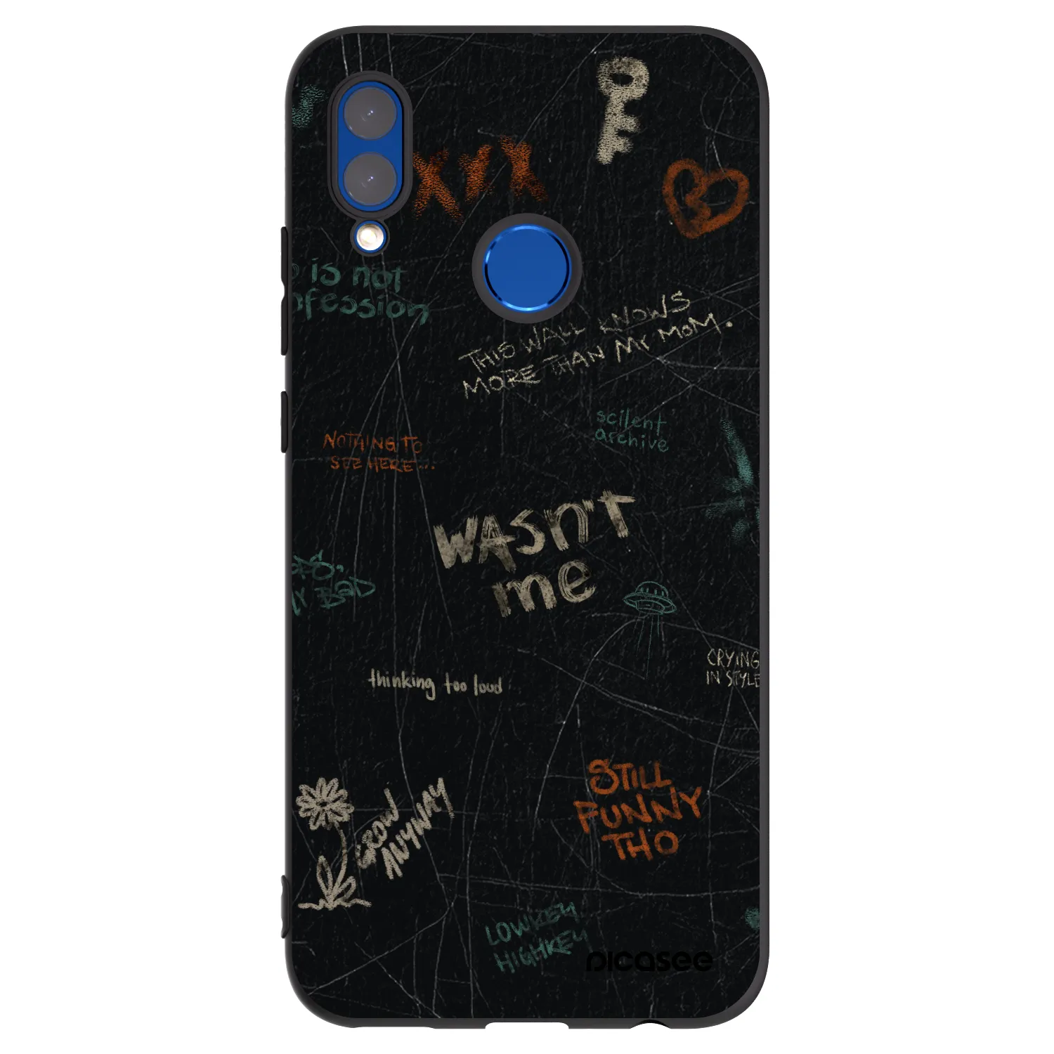 Picasee silikonový černý obal pro Huawei P Smart 2019 - CONFESSION
