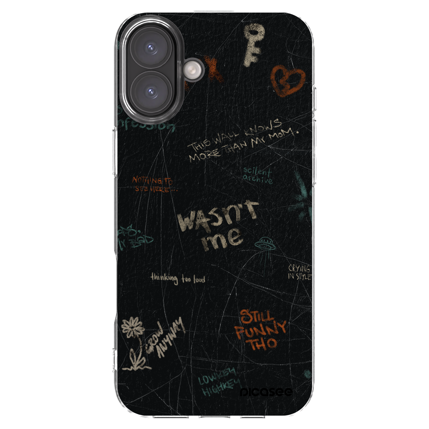 Picasee silikonový průhledný obal pro Apple iPhone 16 Plus - CONFESSION