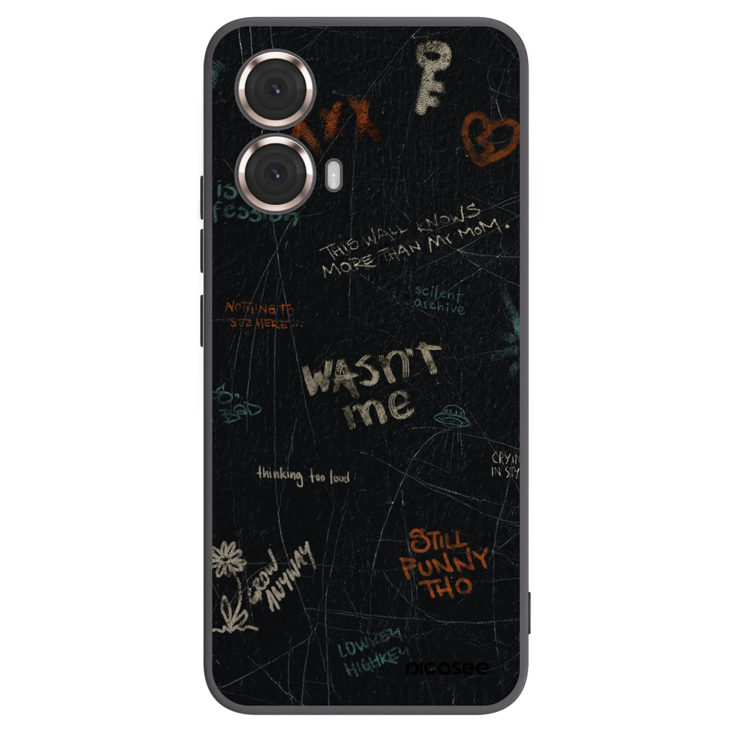 Picasee silikonový černý obal pro Motorola Moto G85 - CONFESSION