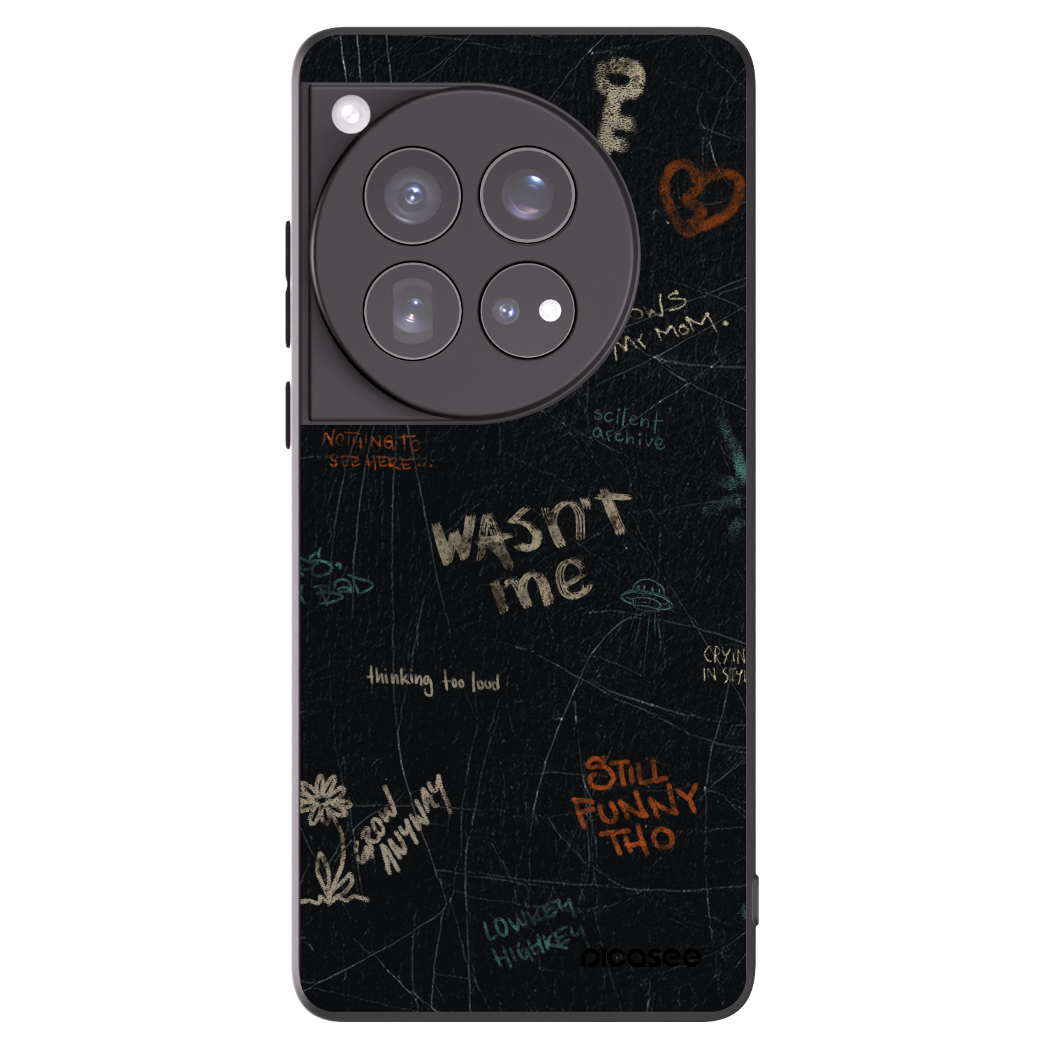 Picasee silikonový černý obal pro OnePlus 12 5G - CONFESSION