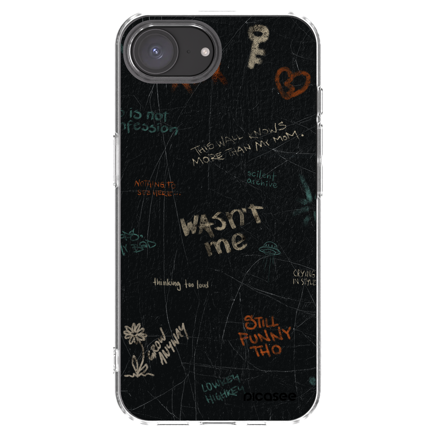 Picasee silikonový průhledný obal pro Apple iPhone 16e - CONFESSION