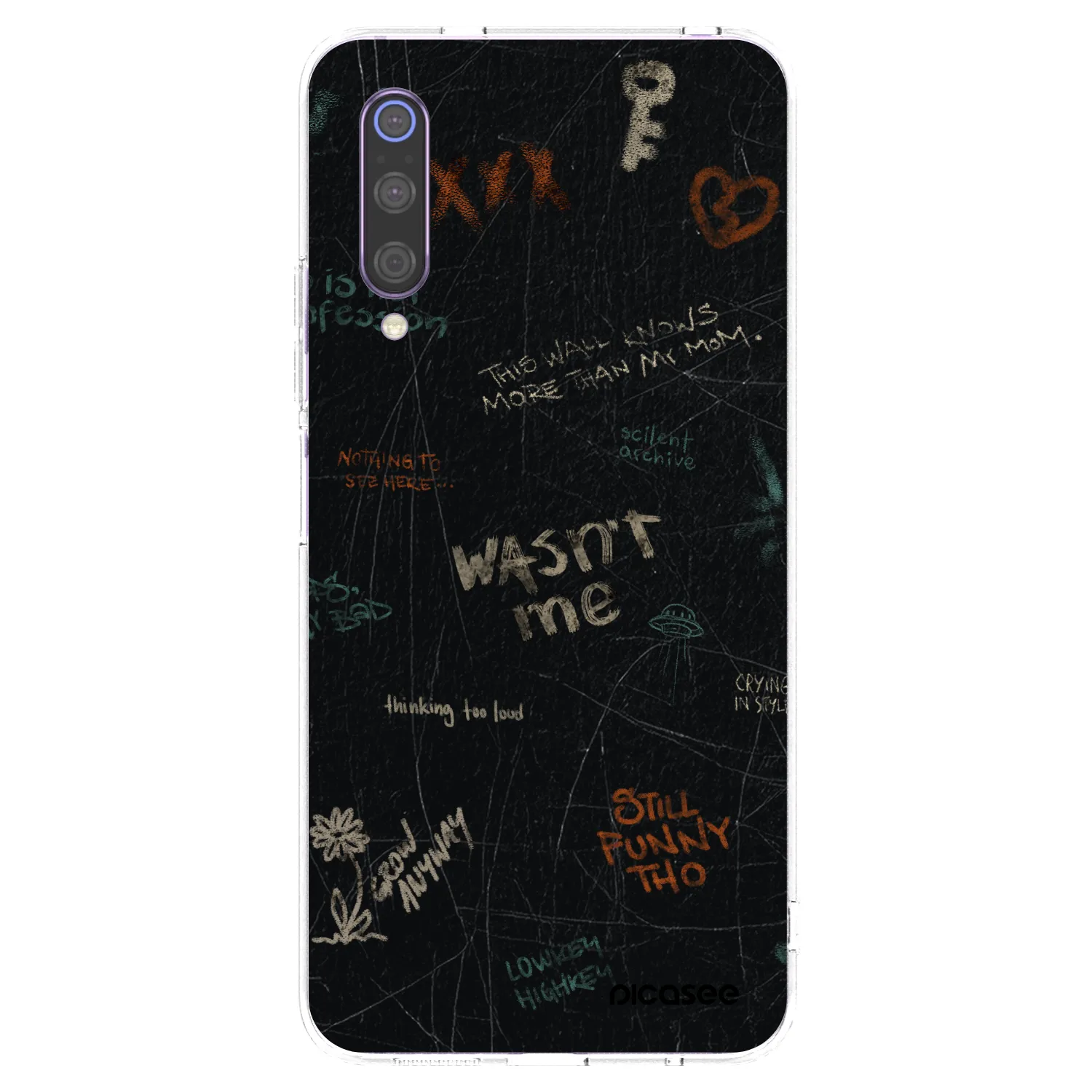 Picasee silikonový průhledný obal pro Xiaomi Mi 9 - CONFESSION