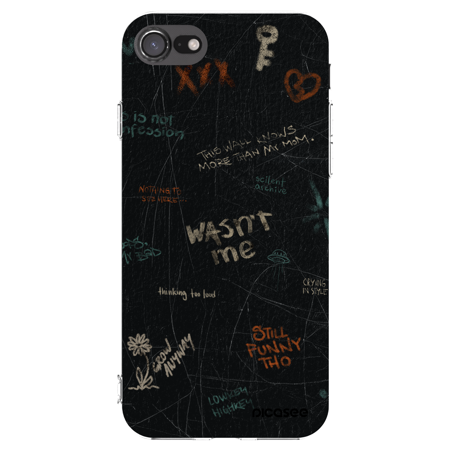 Picasee silikonový průhledný obal pro Apple iPhone 7 - CONFESSION