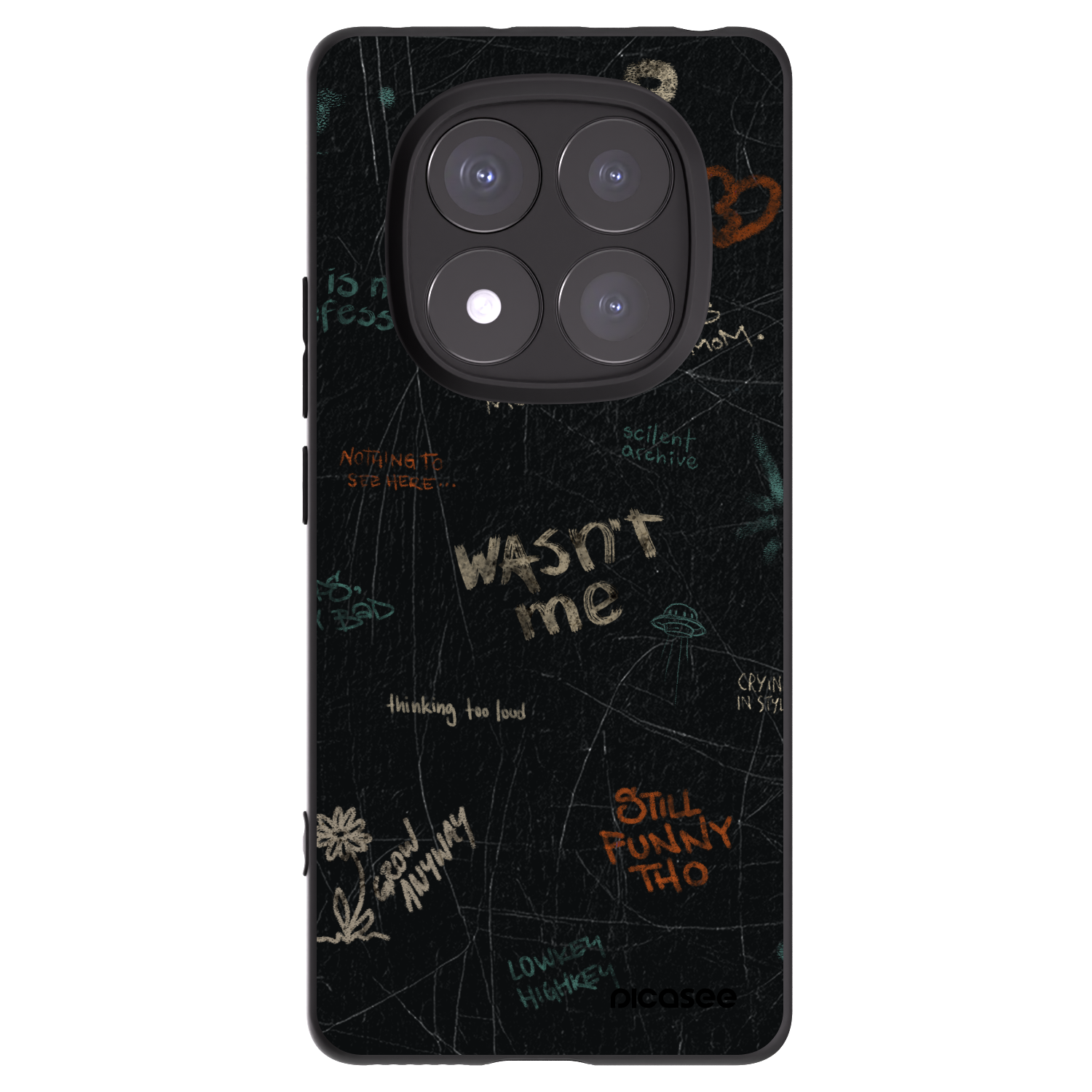Picasee silikonový černý obal pro Xiaomi Redmi Note 14 Pro 5G - CONFESSION