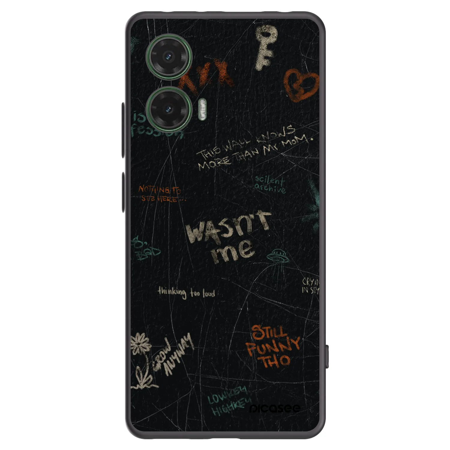 Picasee silikonový černý obal pro Motorola Moto G35 5G - CONFESSION