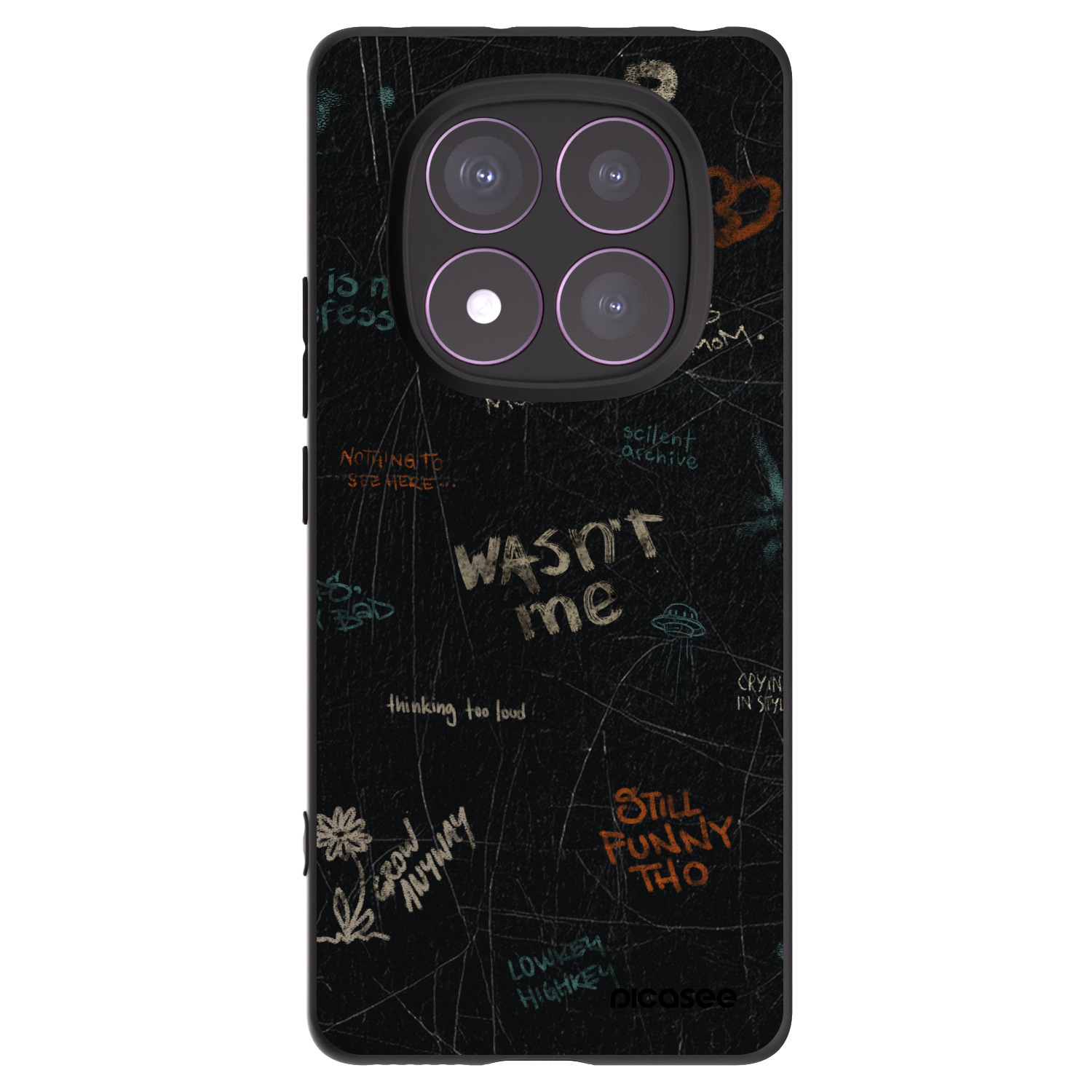Picasee silikonový černý obal pro Xiaomi Redmi Note 14 Pro 4G - CONFESSION