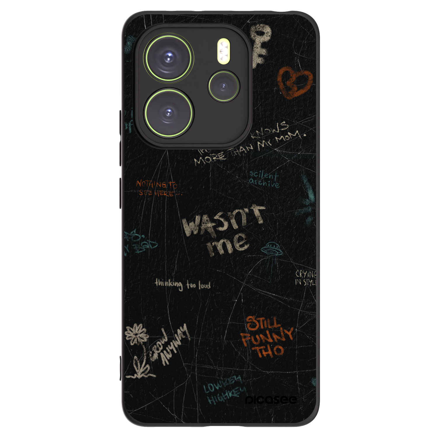 Picasee silikonový černý obal pro Xiaomi Redmi Note 14 4G - CONFESSION
