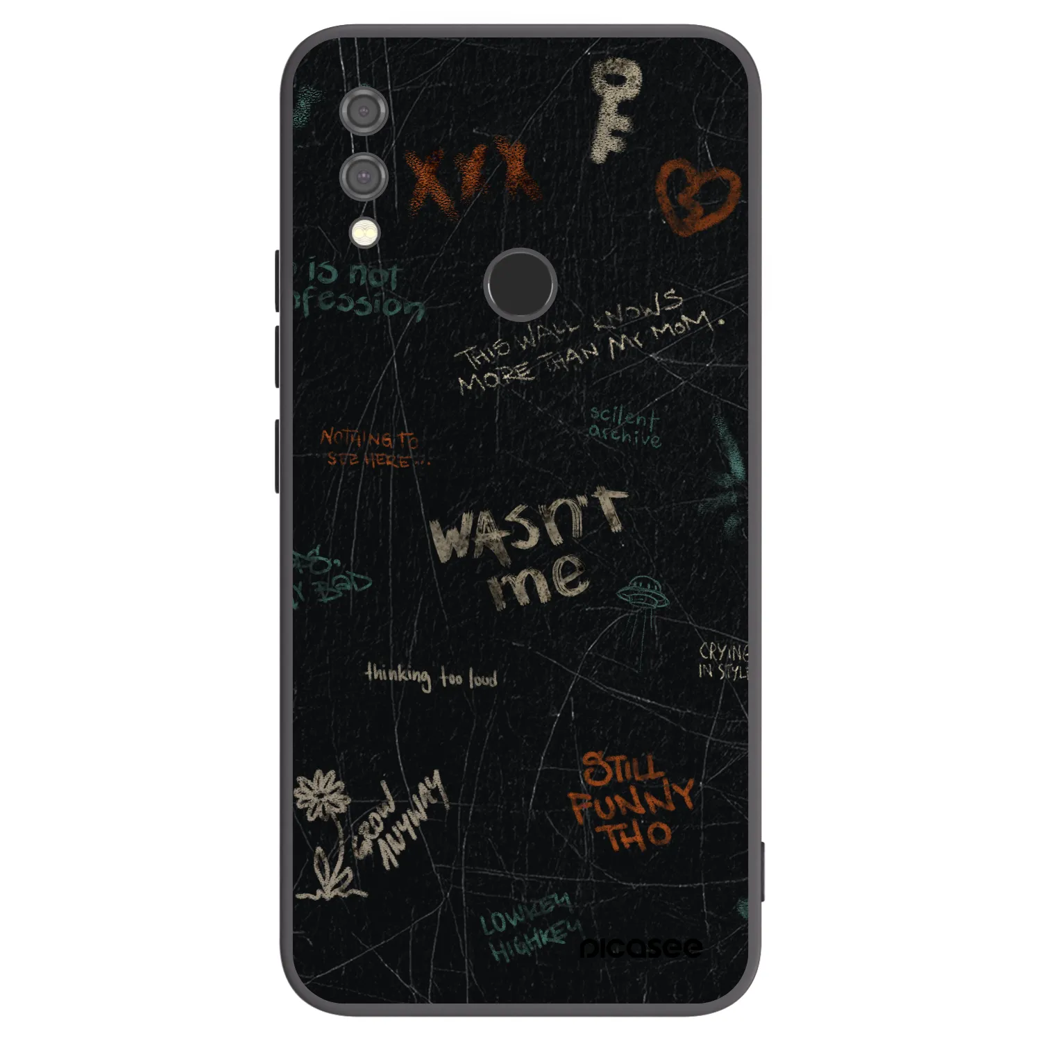 Picasee silikonový černý obal pro Xiaomi Redmi Note 7 - CONFESSION