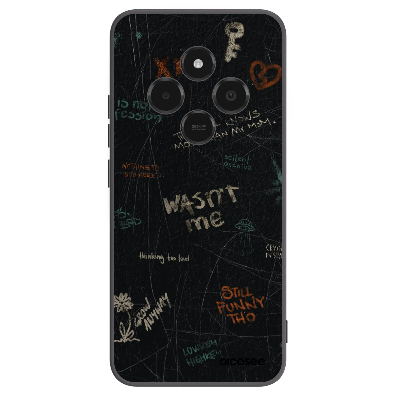 Picasee silikonový černý obal pro Xiaomi Poco C75 - CONFESSION
