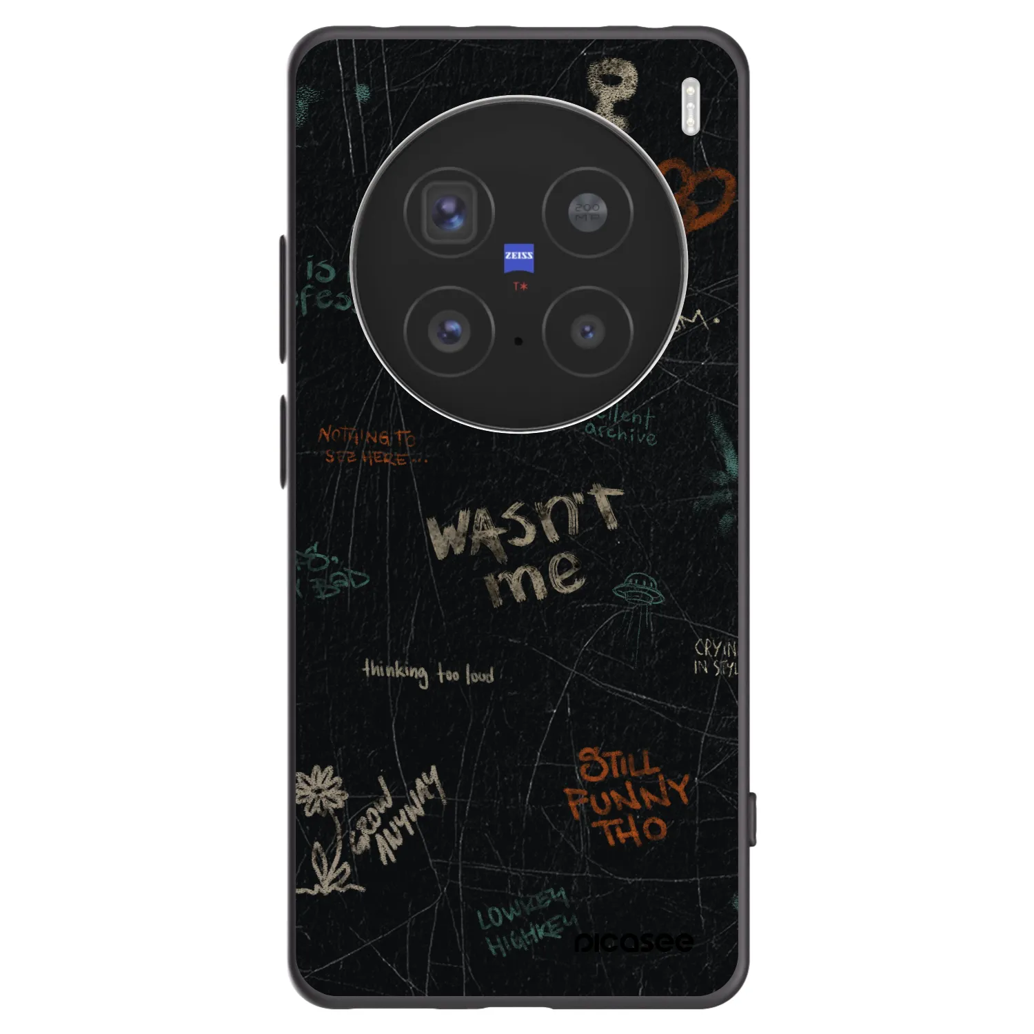 Picasee silikonový černý obal pro Vivo X200 Pro - CONFESSION