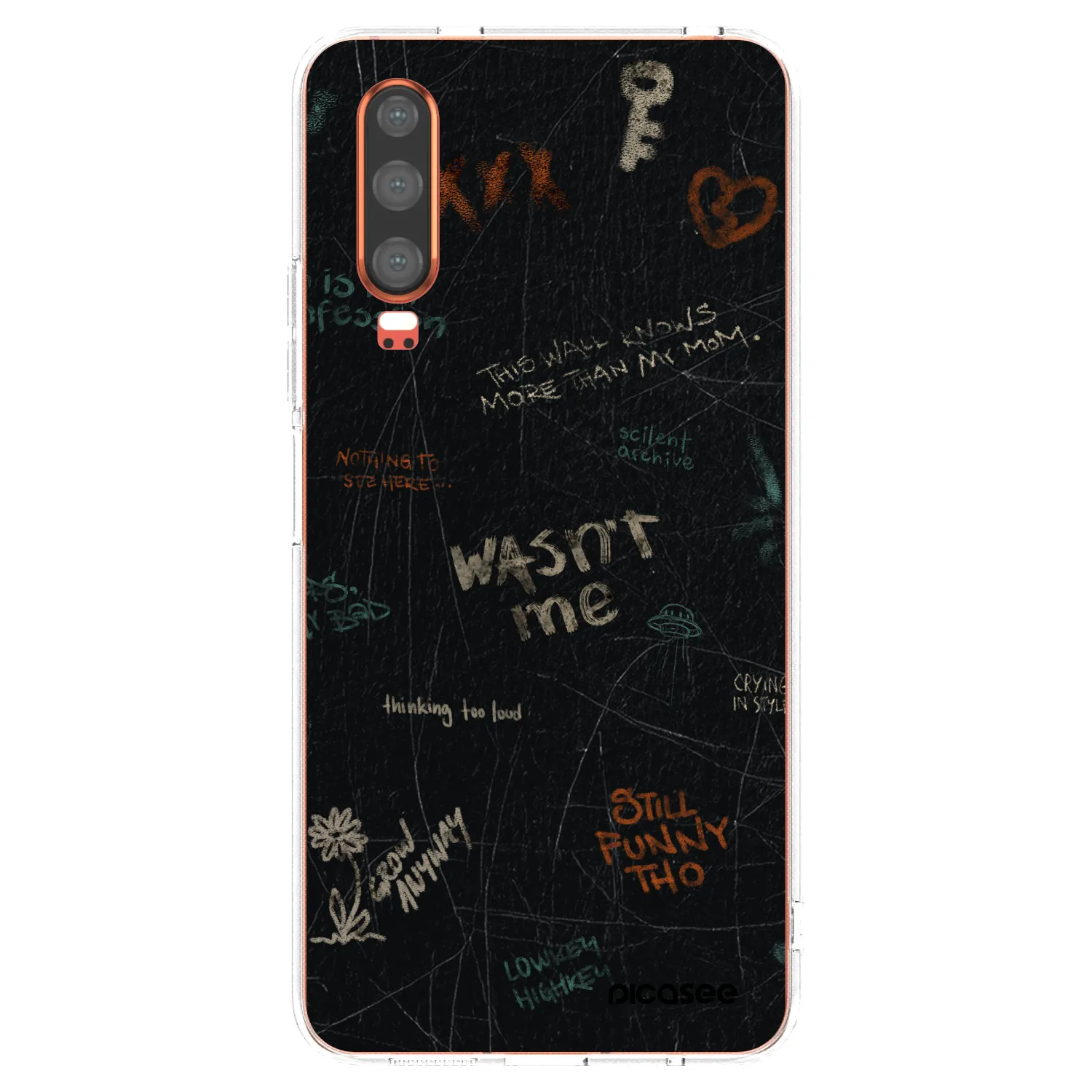 Picasee silikonový průhledný obal pro Huawei P30 - CONFESSION