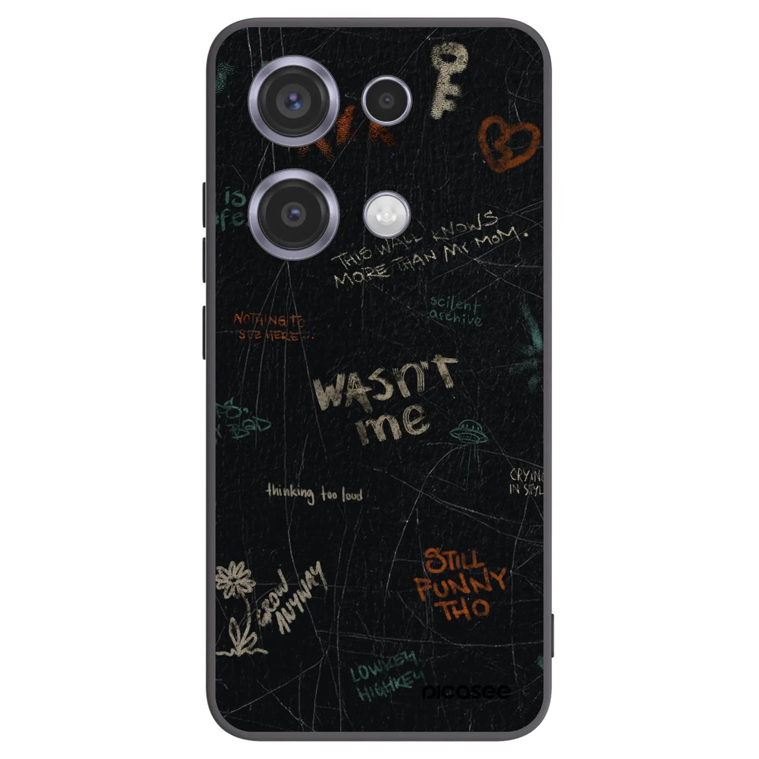 Picasee silikonový černý obal pro Xiaomi Redmi Note 14S - CONFESSION