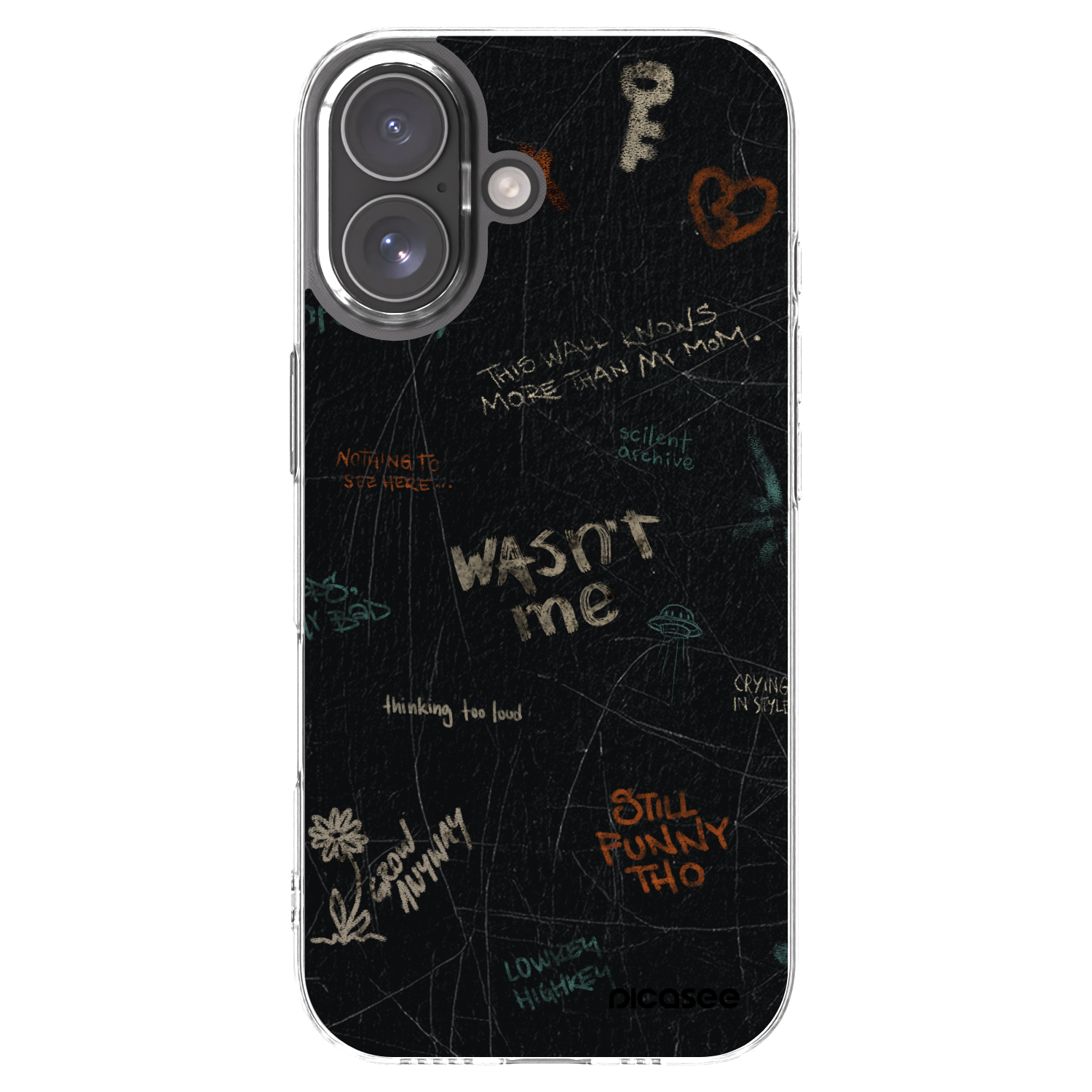 Picasee silikonový průhledný obal pro Apple iPhone 17 - CONFESSION