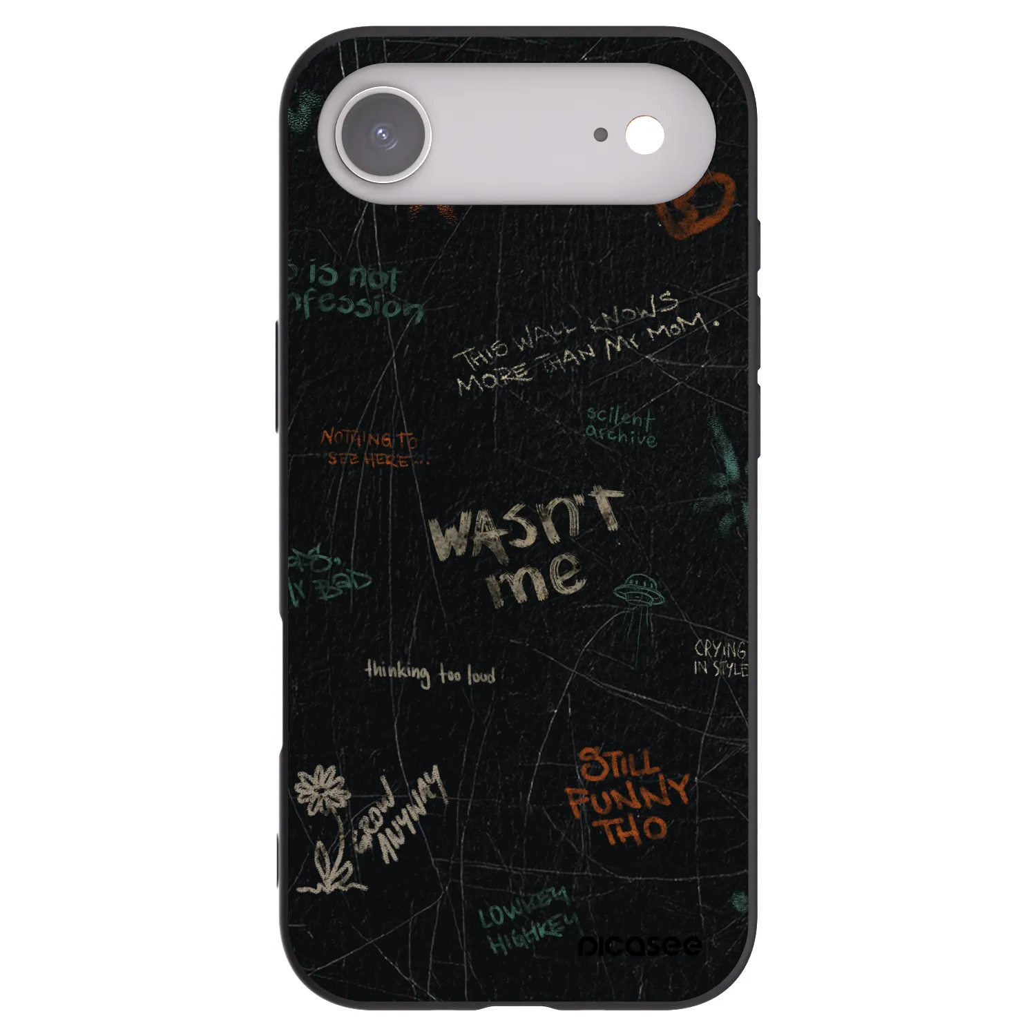 Picasee silikonový černý obal pro Apple iPhone Air - CONFESSION