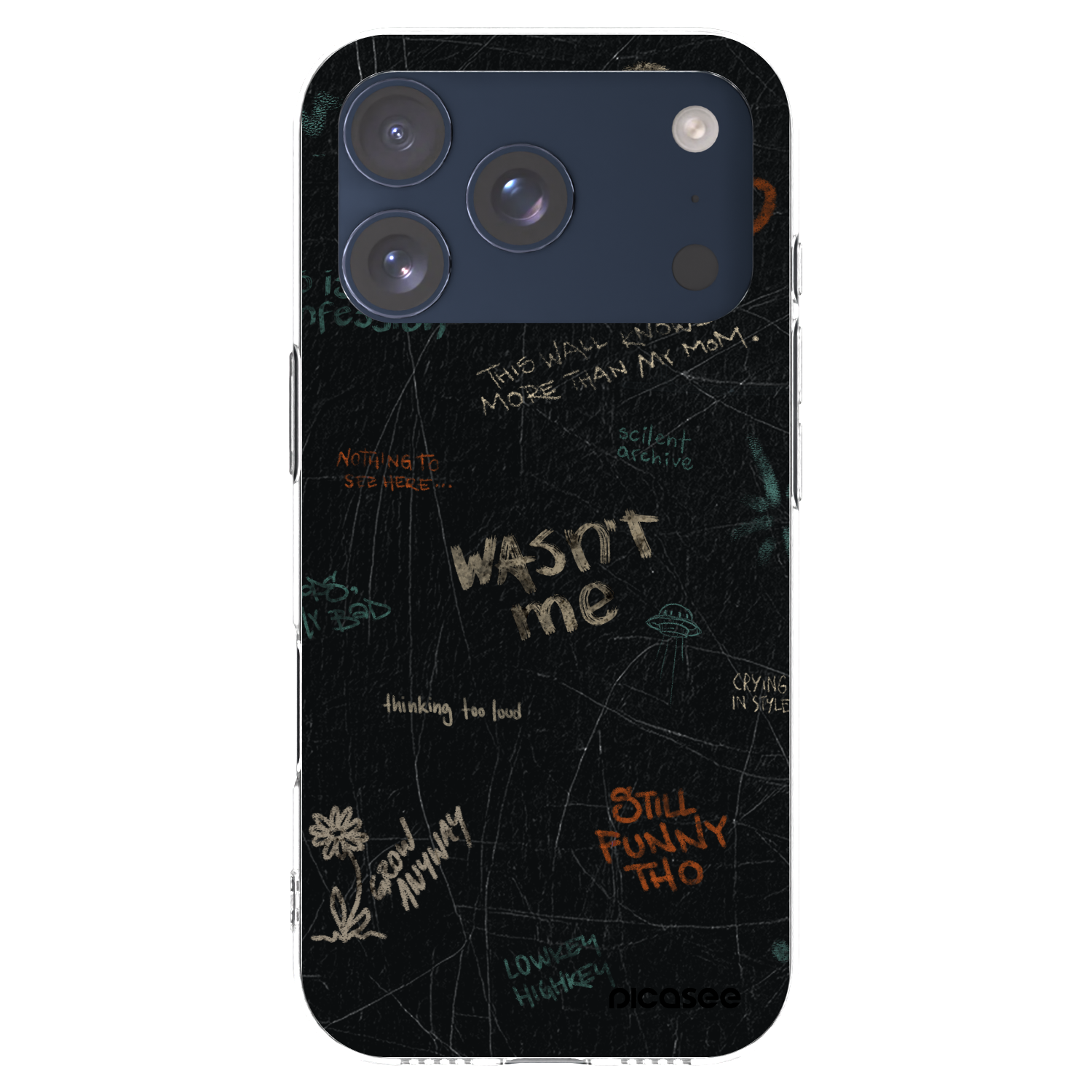 Picasee silikonový průhledný obal pro Apple iPhone 17 Pro - CONFESSION
