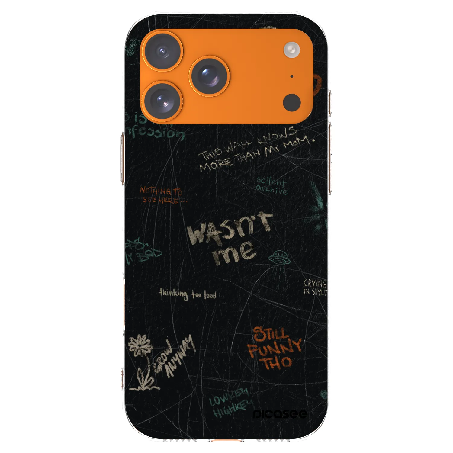 Picasee silikonový průhledný obal pro Apple iPhone 17 Pro Max - CONFESSION