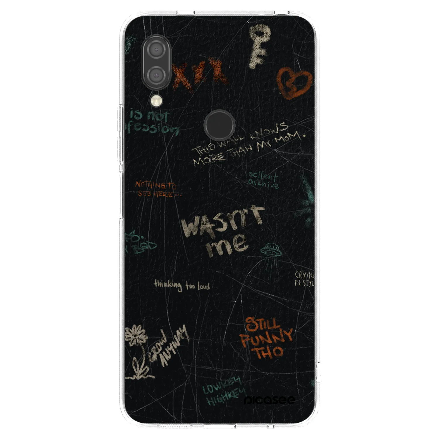 Picasee silikonový průhledný obal pro Xiaomi Redmi 7 - CONFESSION