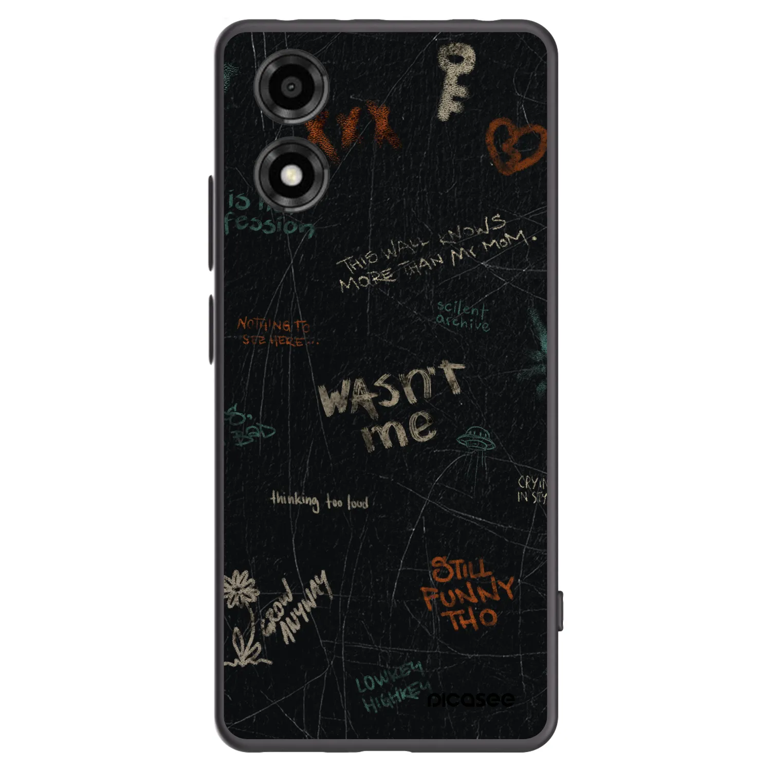 Picasee silikonový černý obal pro Motorola Moto E14 - CONFESSION