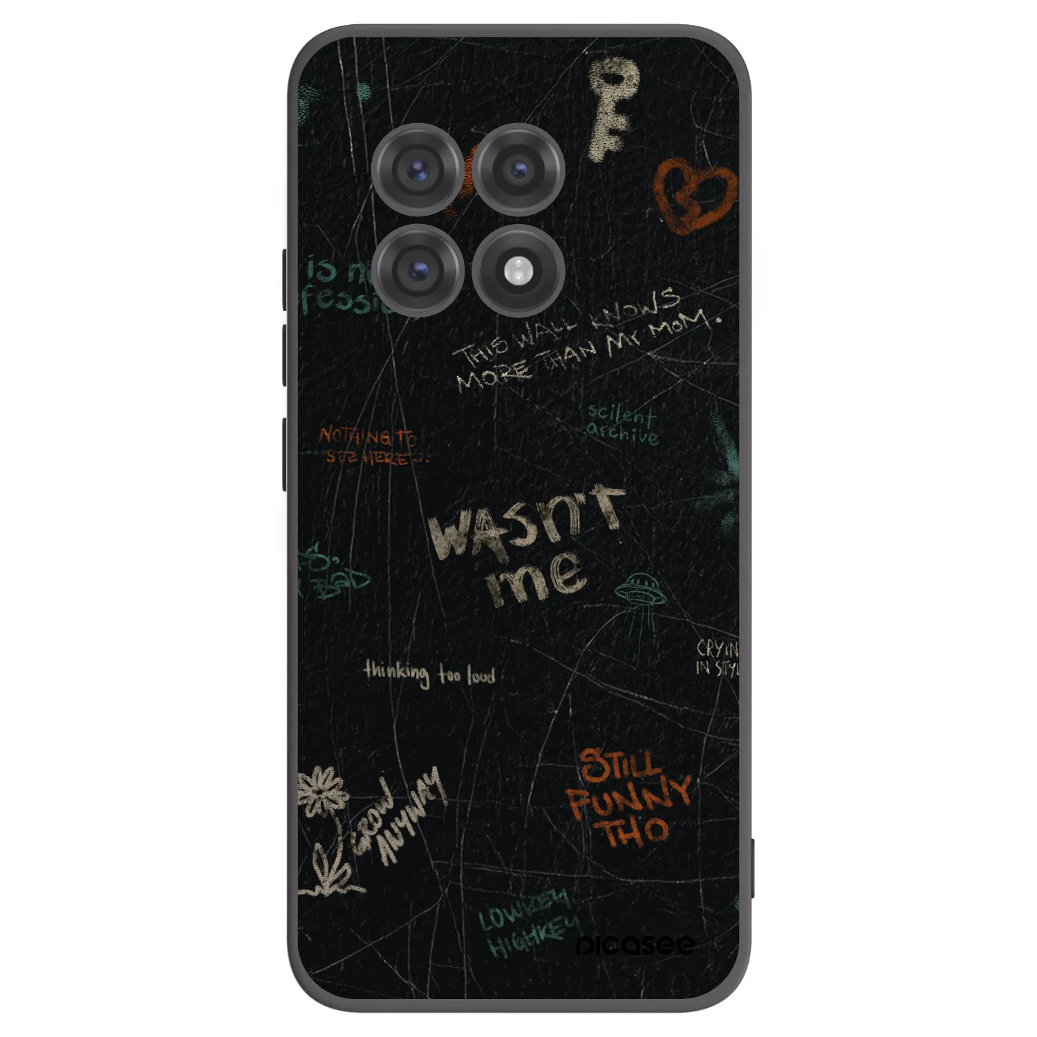 Picasee silikonový černý obal pro OnePlus 13R 5G - CONFESSION