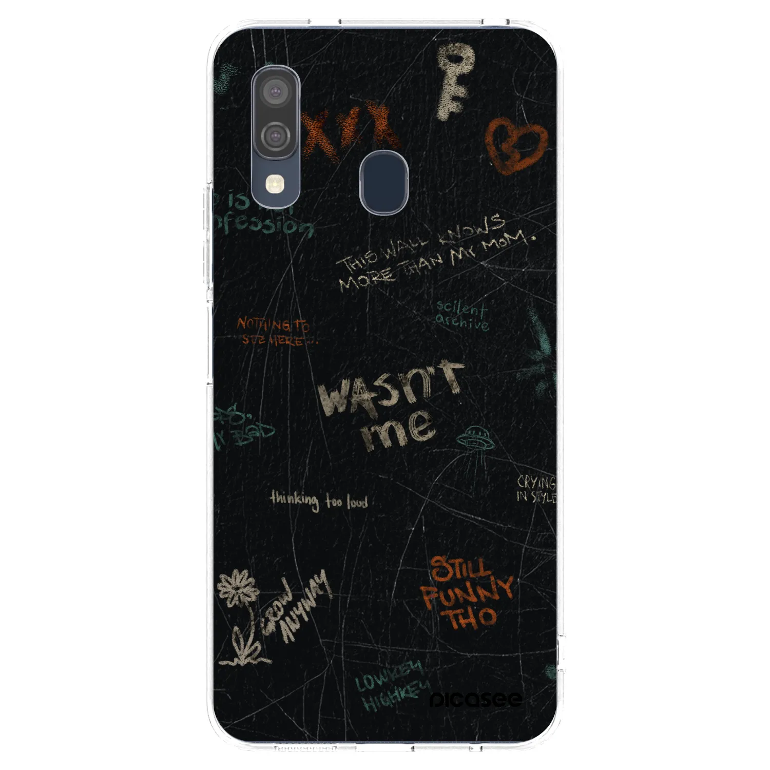 Picasee silikonový průhledný obal pro Samsung Galaxy A40 A405F - CONFESSION
