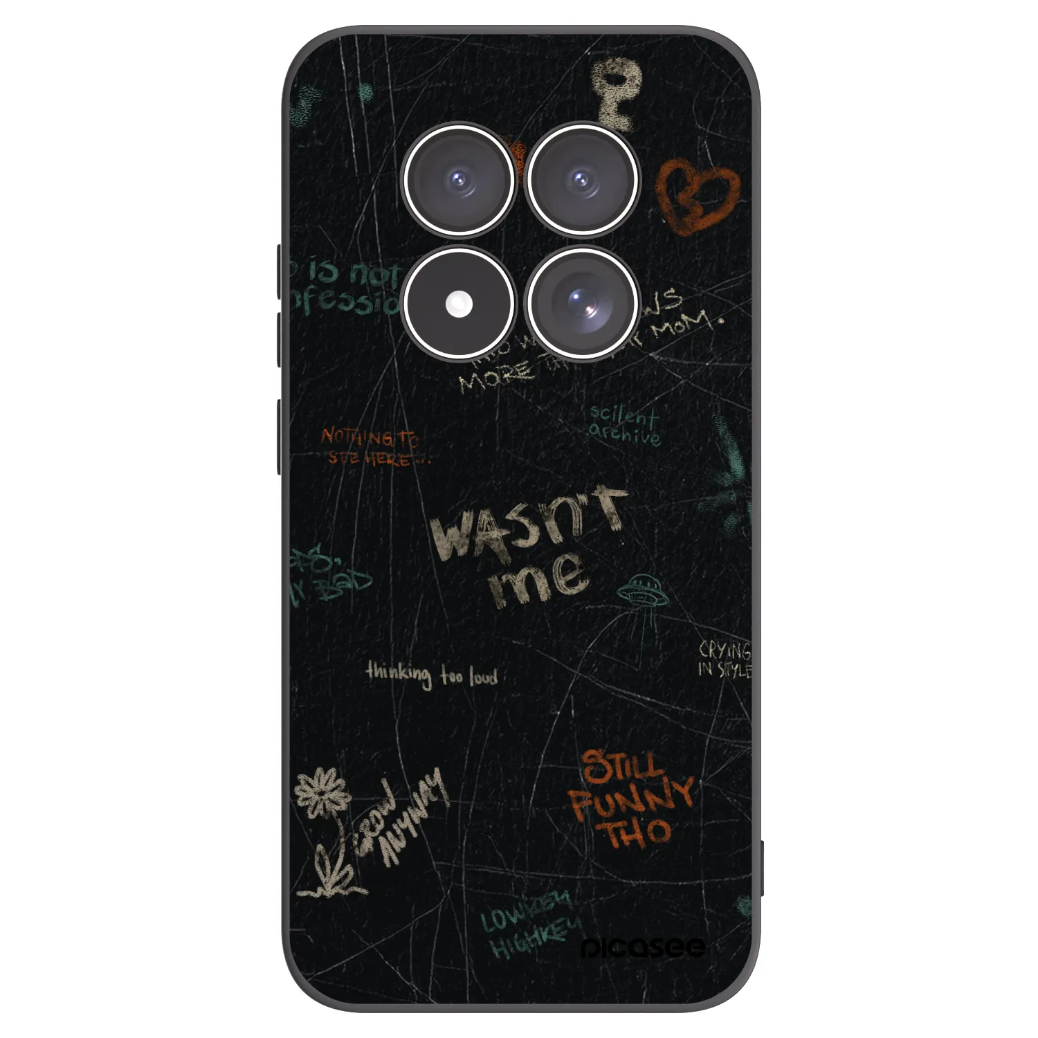 Picasee silikonový černý obal pro Xiaomi Redmi Note 15 Pro 4G - CONFESSION