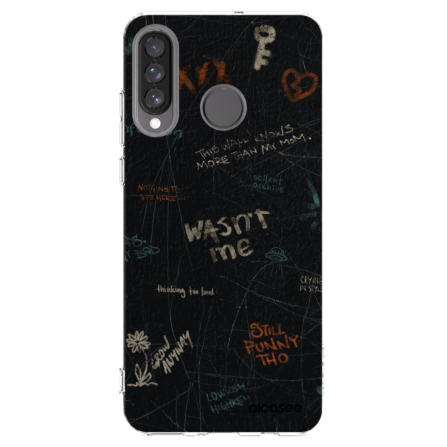 Picasee silikonový průhledný obal pro Huawei P30 Lite - CONFESSION