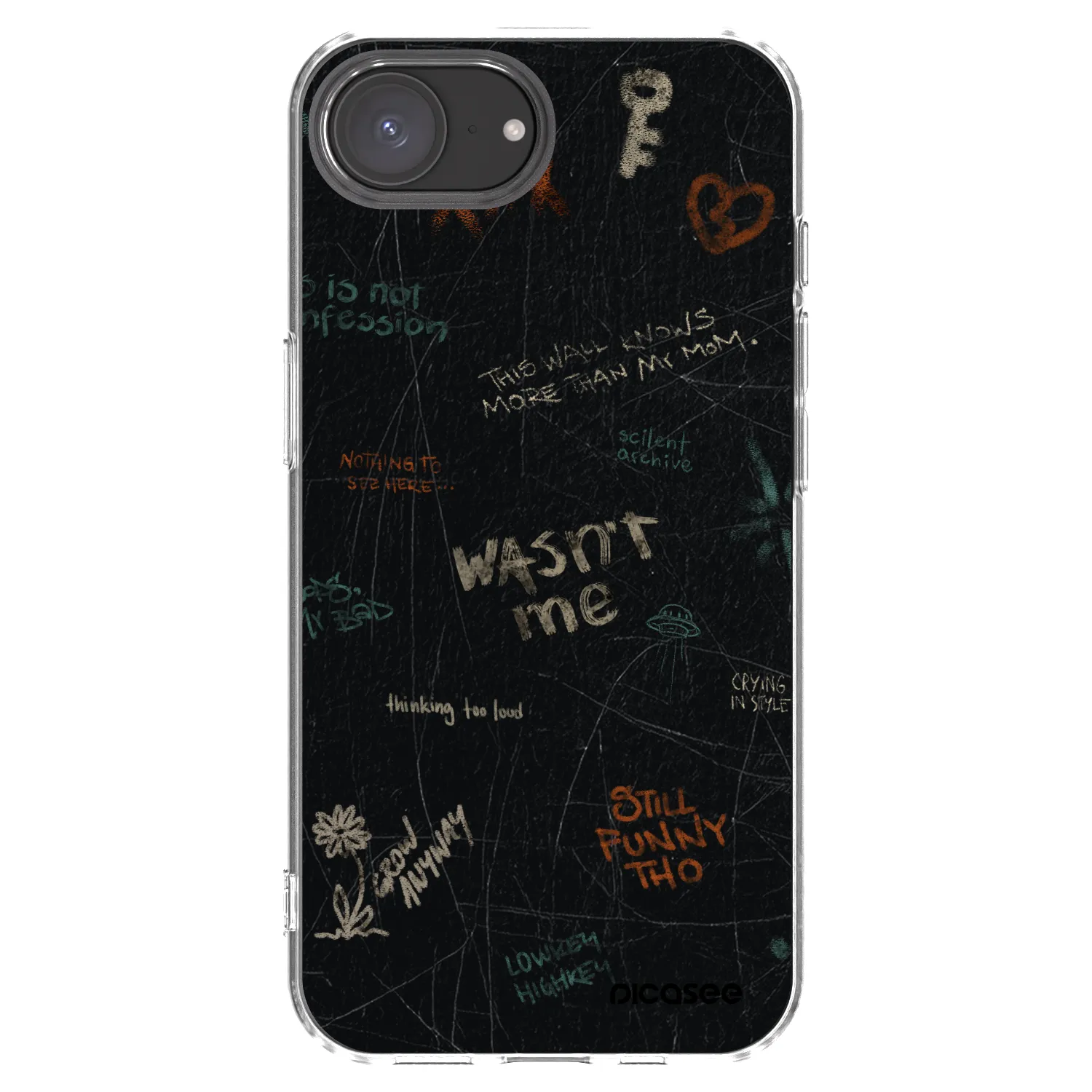 Picasee silikonový průhledný obal pro Apple iPhone 17e - CONFESSION