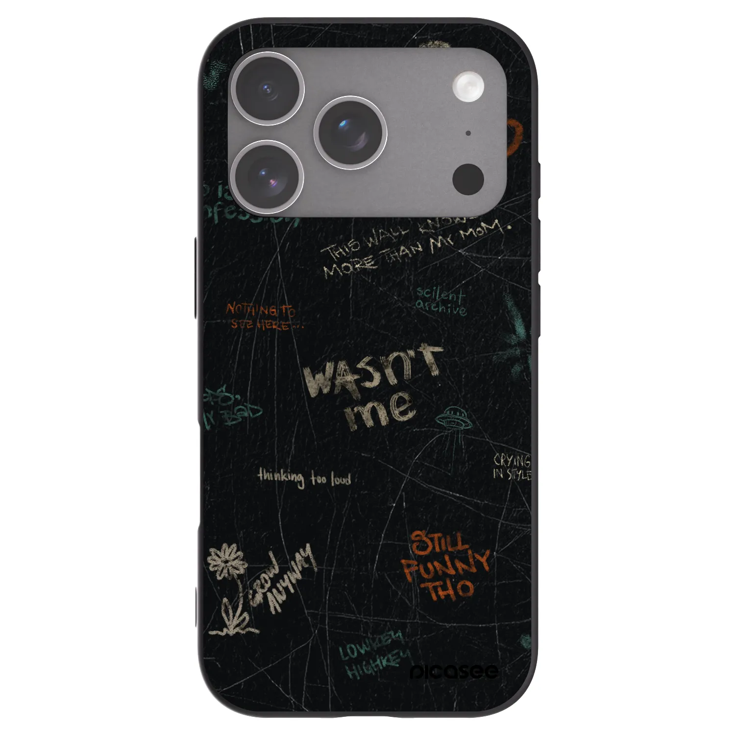Picasee silikonový černý obal pro Apple iPhone 18 Pro - CONFESSION