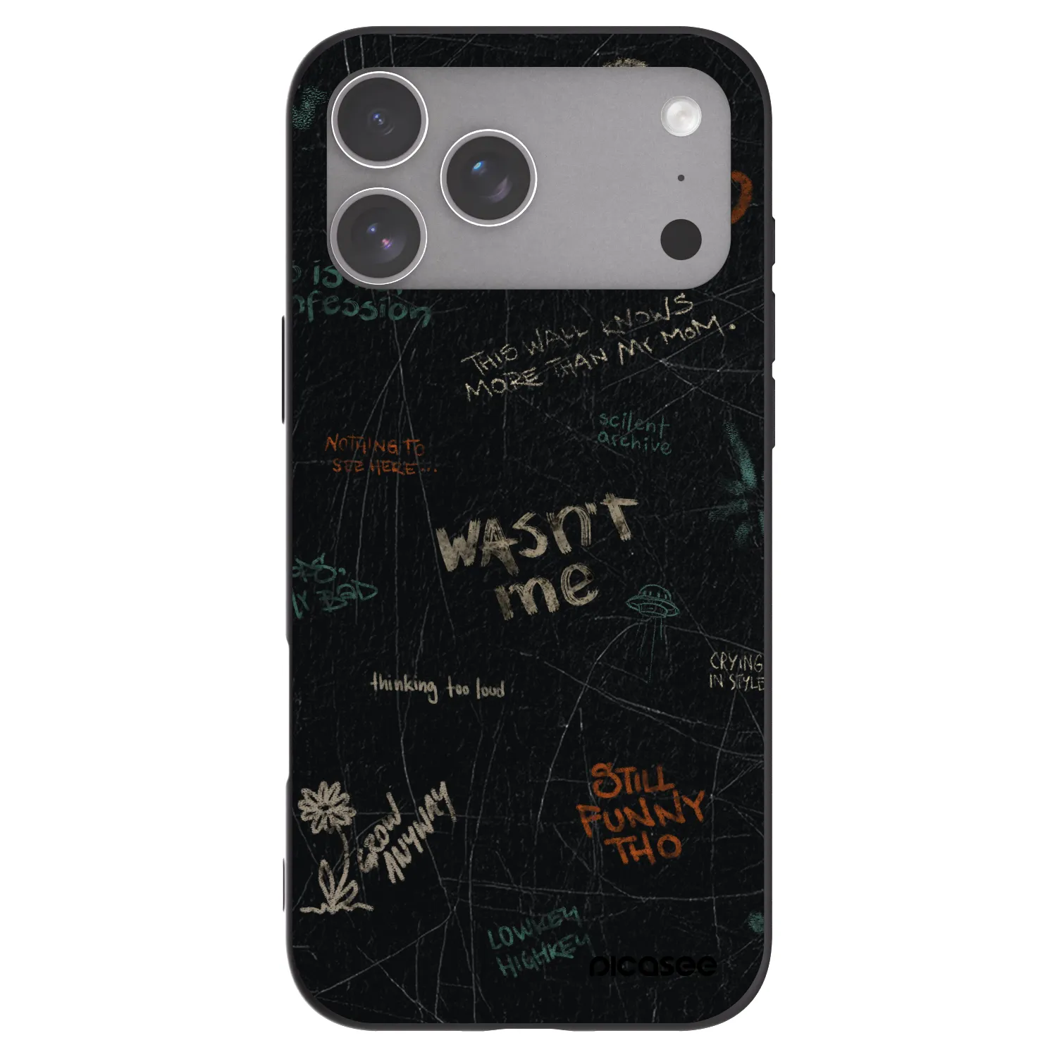 Picasee silikonový černý obal pro Apple iPhone 18 Pro Max - CONFESSION