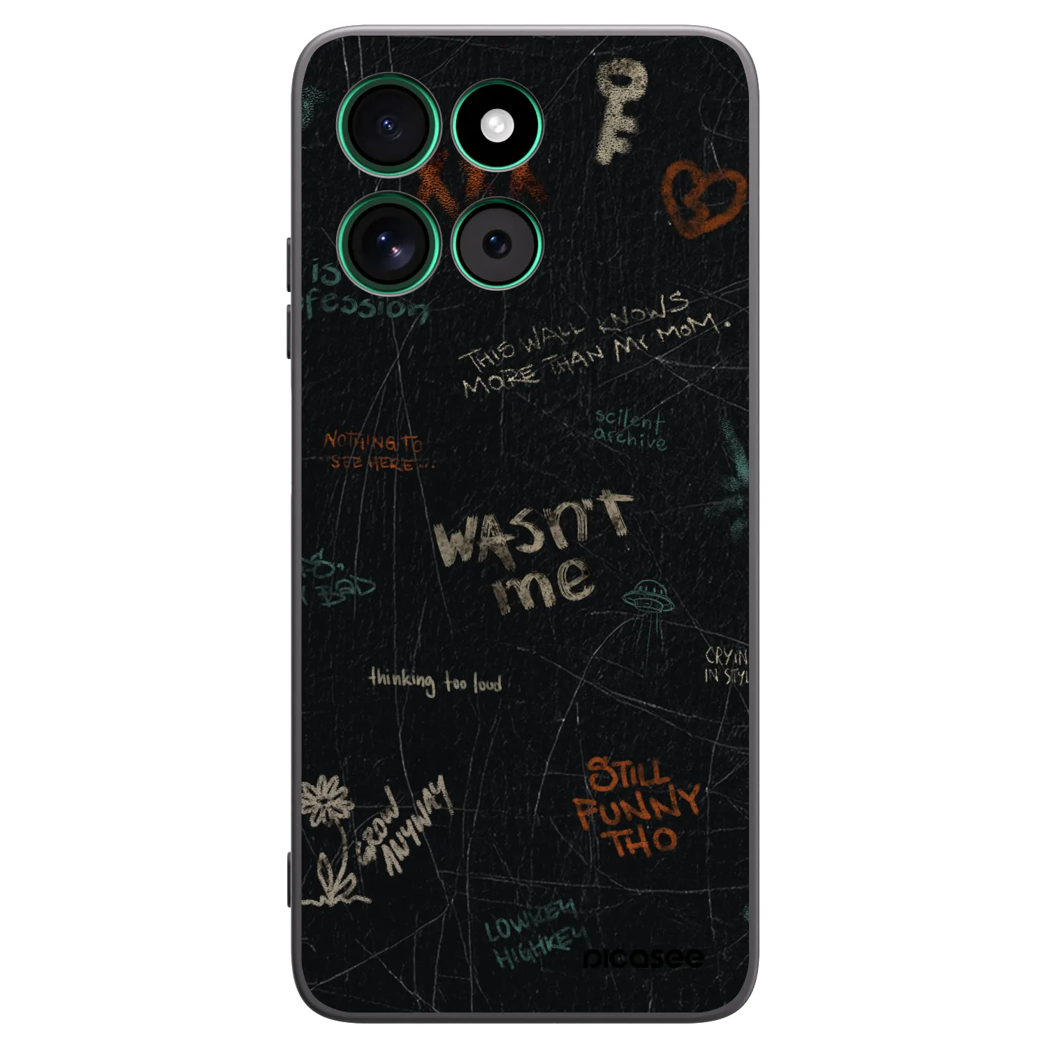 Picasee silikonový černý obal pro Motorola Moto G57 Power - CONFESSION