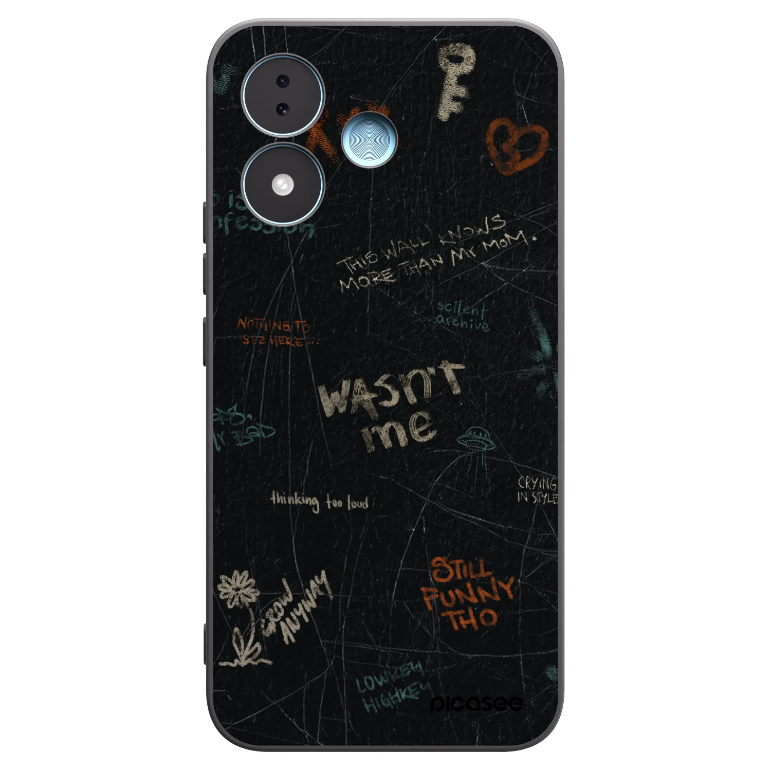 Picasee silikonový černý obal pro Xiaomi Redmi Note 17 5G - CONFESSION