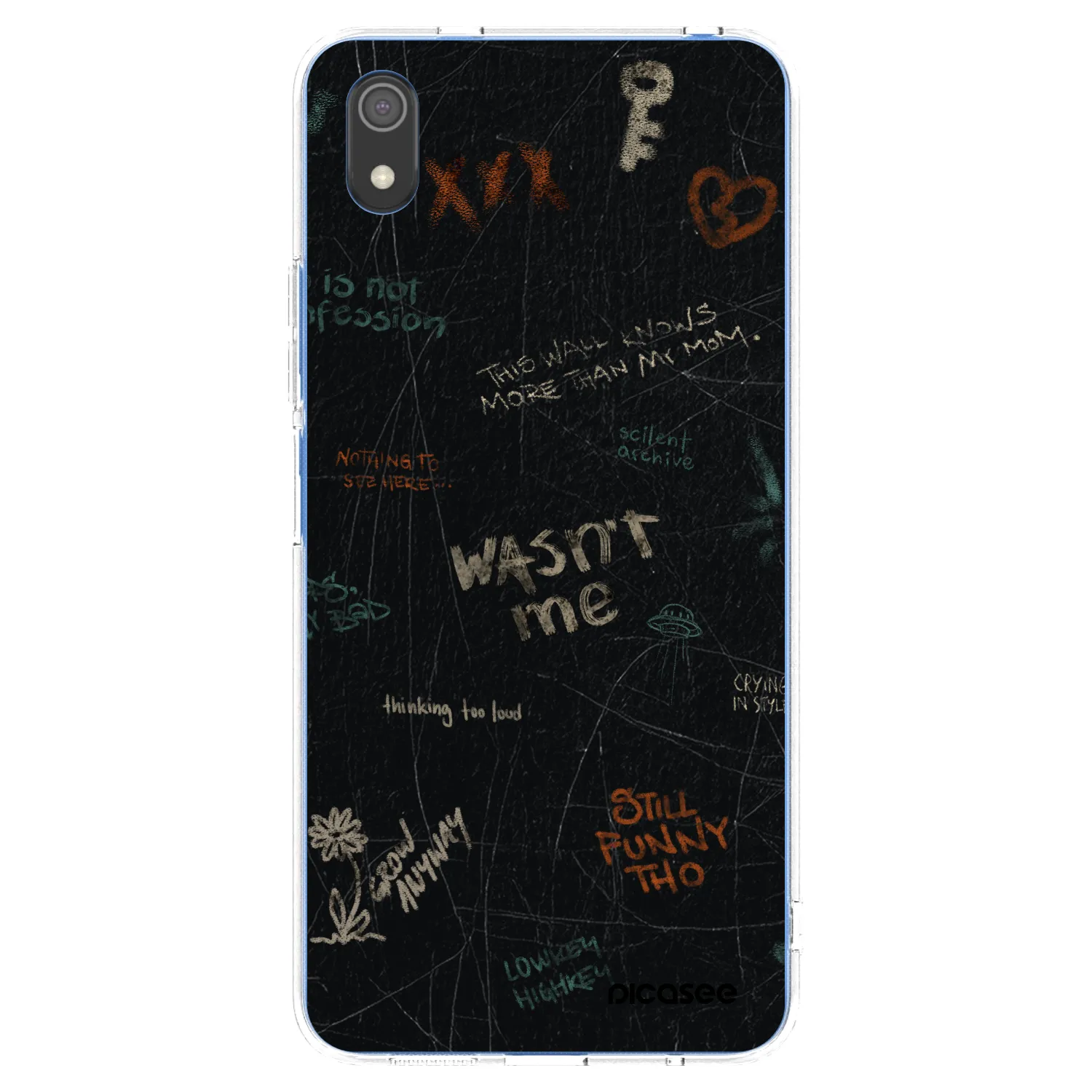 Picasee silikonový průhledný obal pro Xiaomi Redmi 7A - CONFESSION
