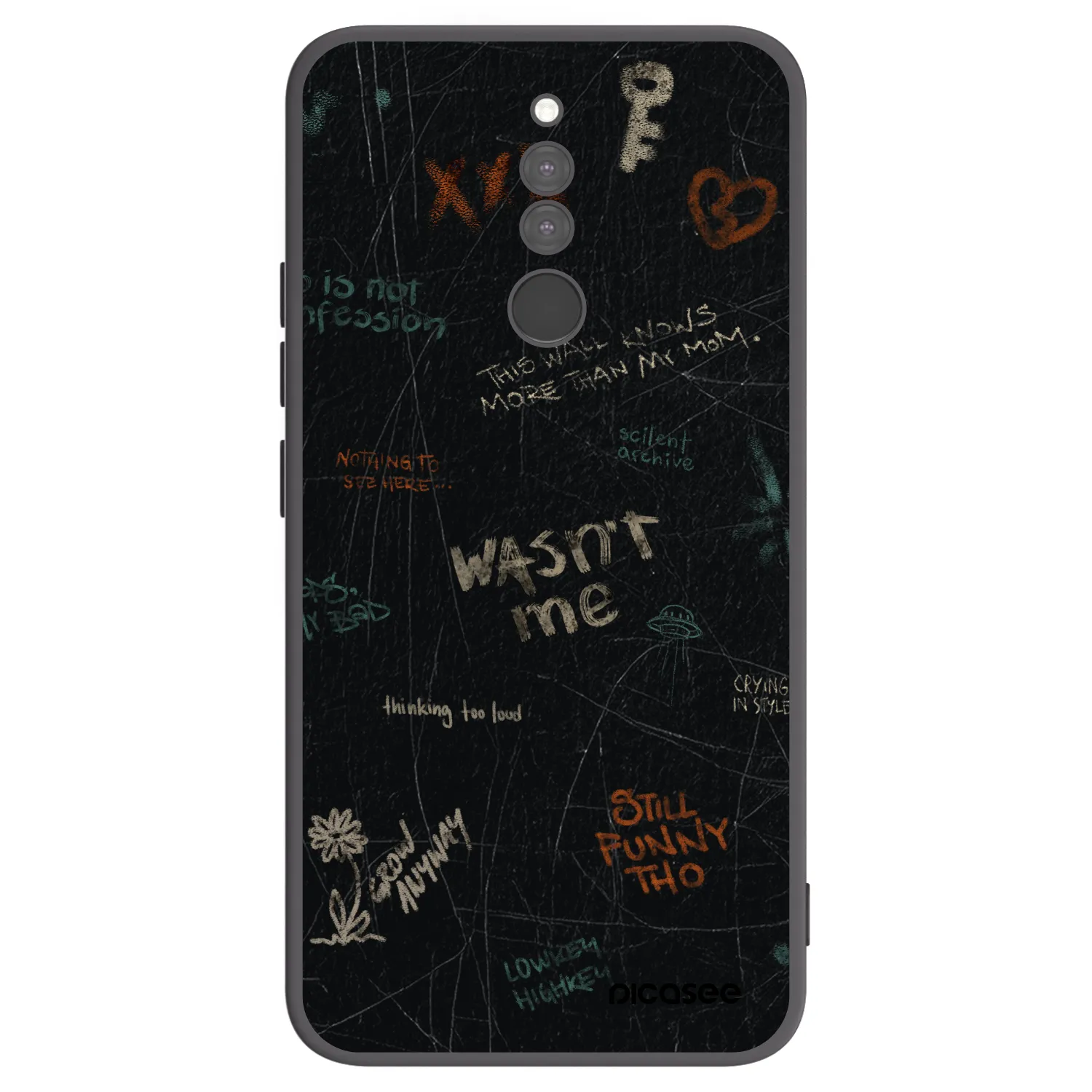 Picasee silikonový černý obal pro Xiaomi Redmi 8 - CONFESSION