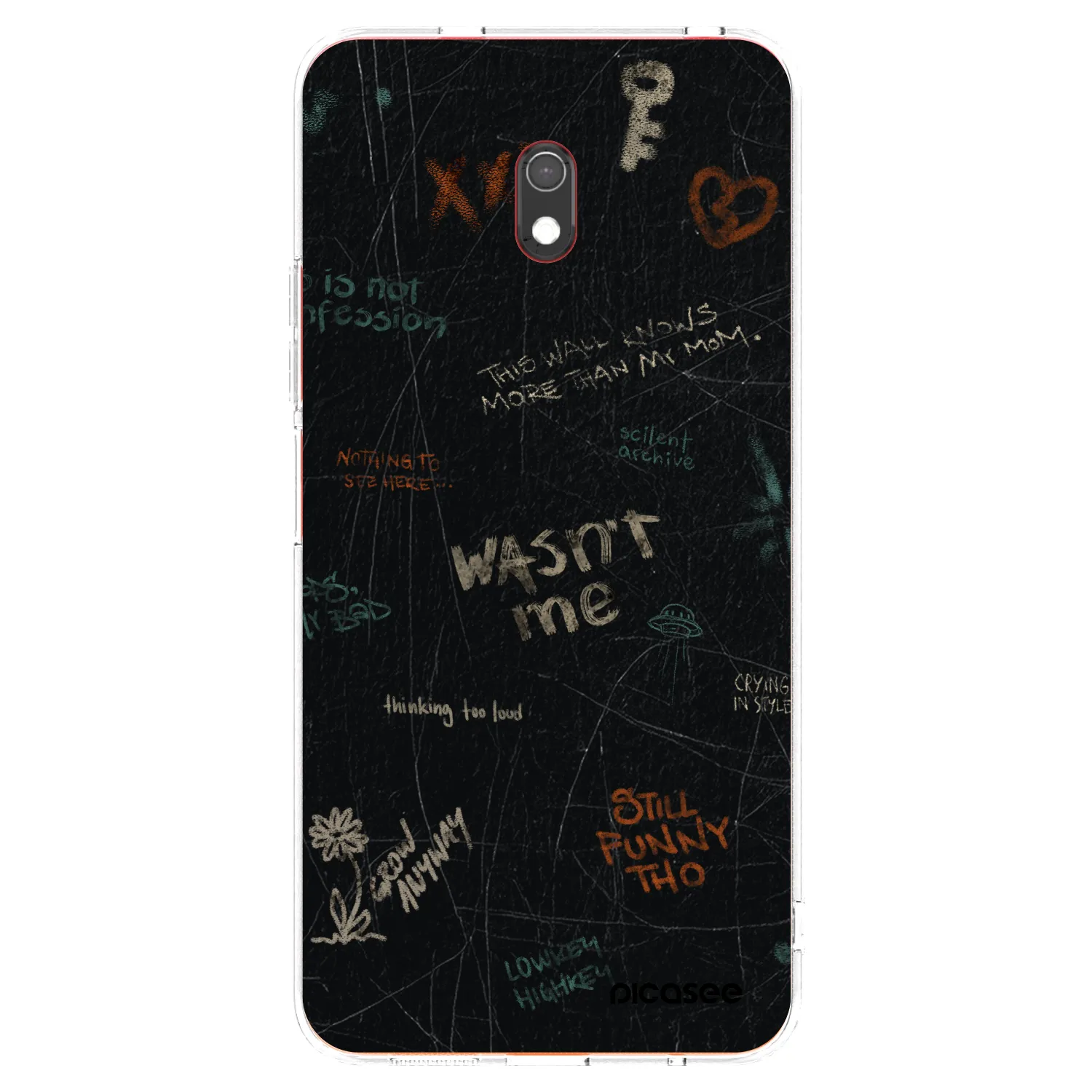 Picasee silikonový průhledný obal pro Xiaomi Redmi 8A - CONFESSION