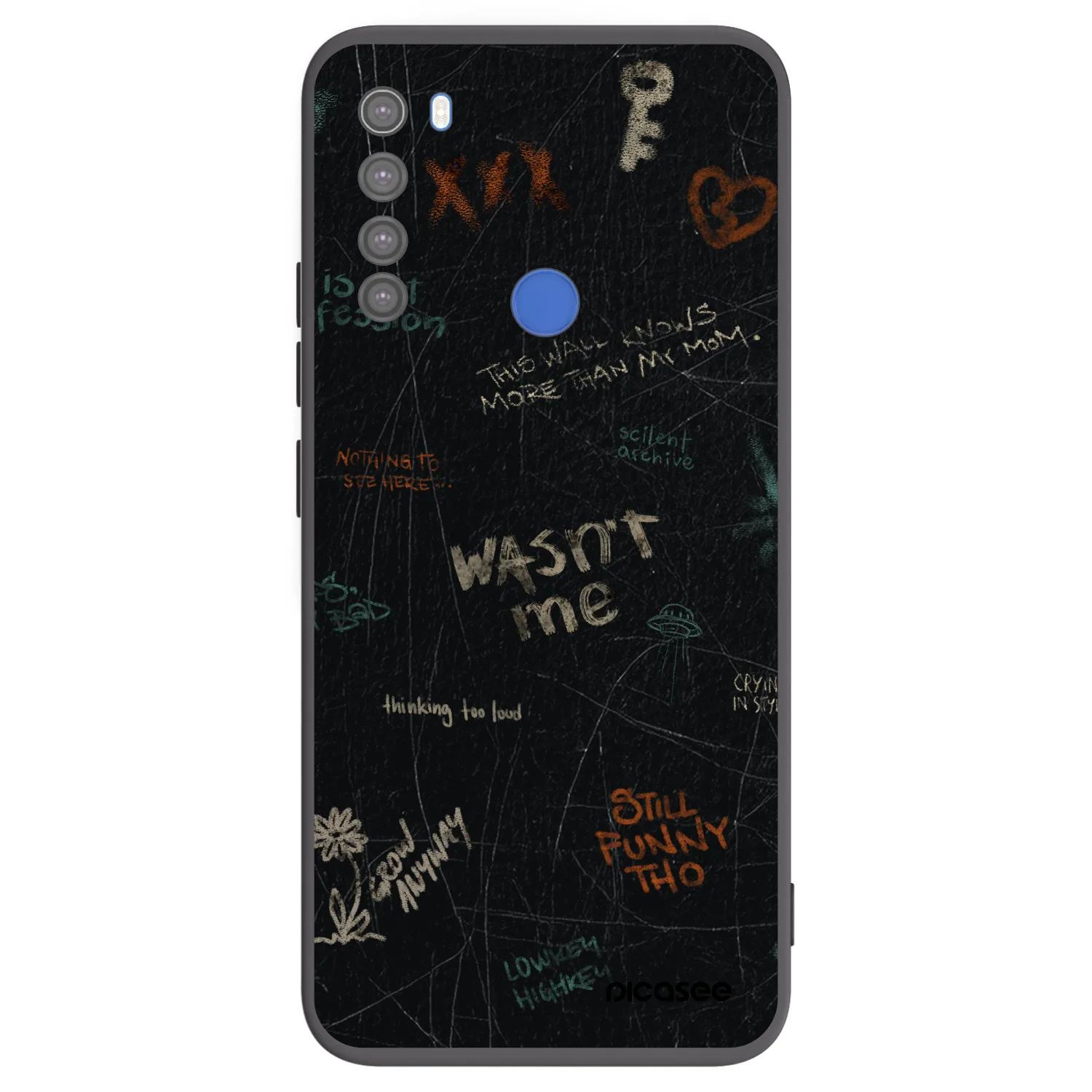 Picasee silikonový černý obal pro Xiaomi Redmi Note 8T - CONFESSION