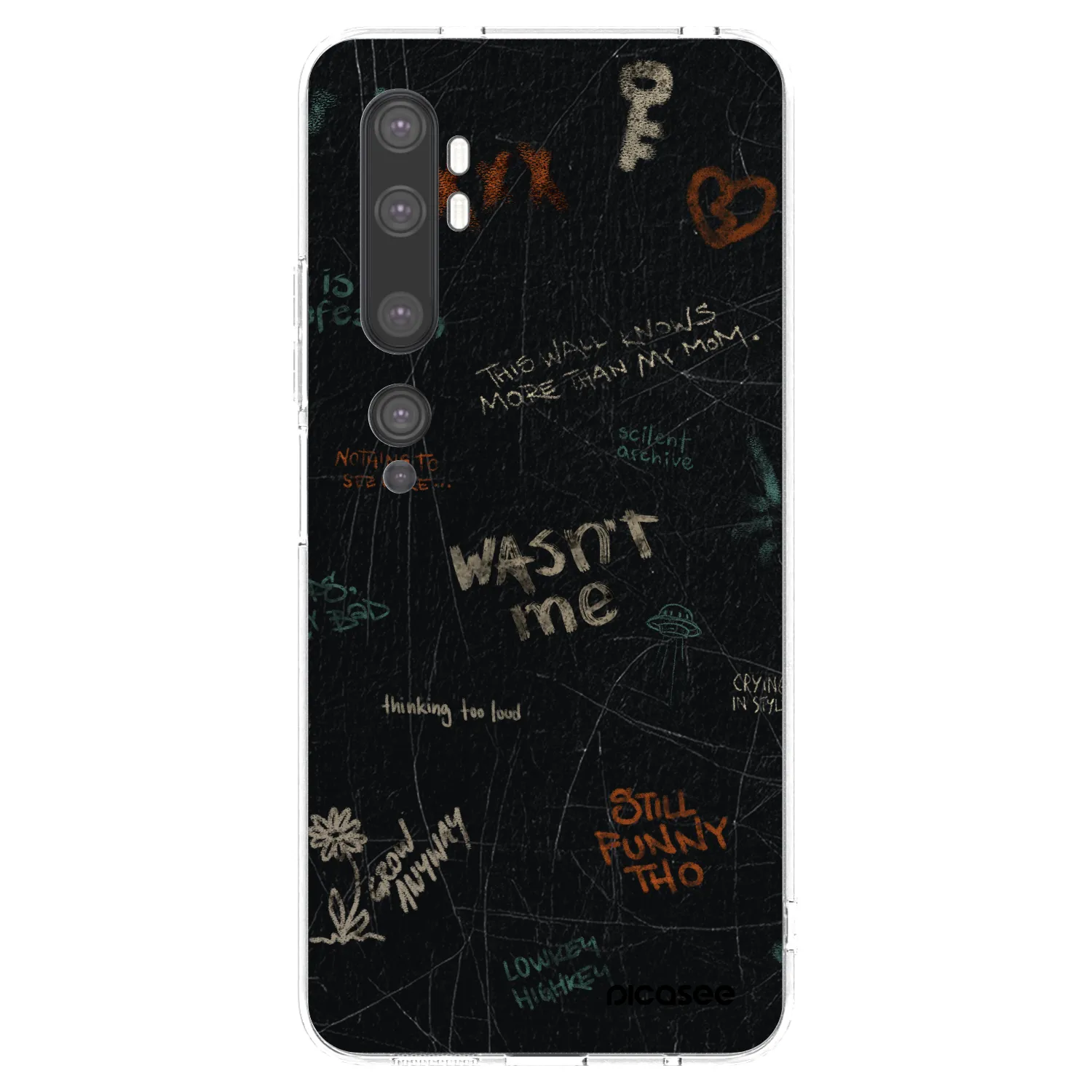 Picasee silikonový průhledný obal pro Xiaomi Mi Note 10 (Pro) - CONFESSION
