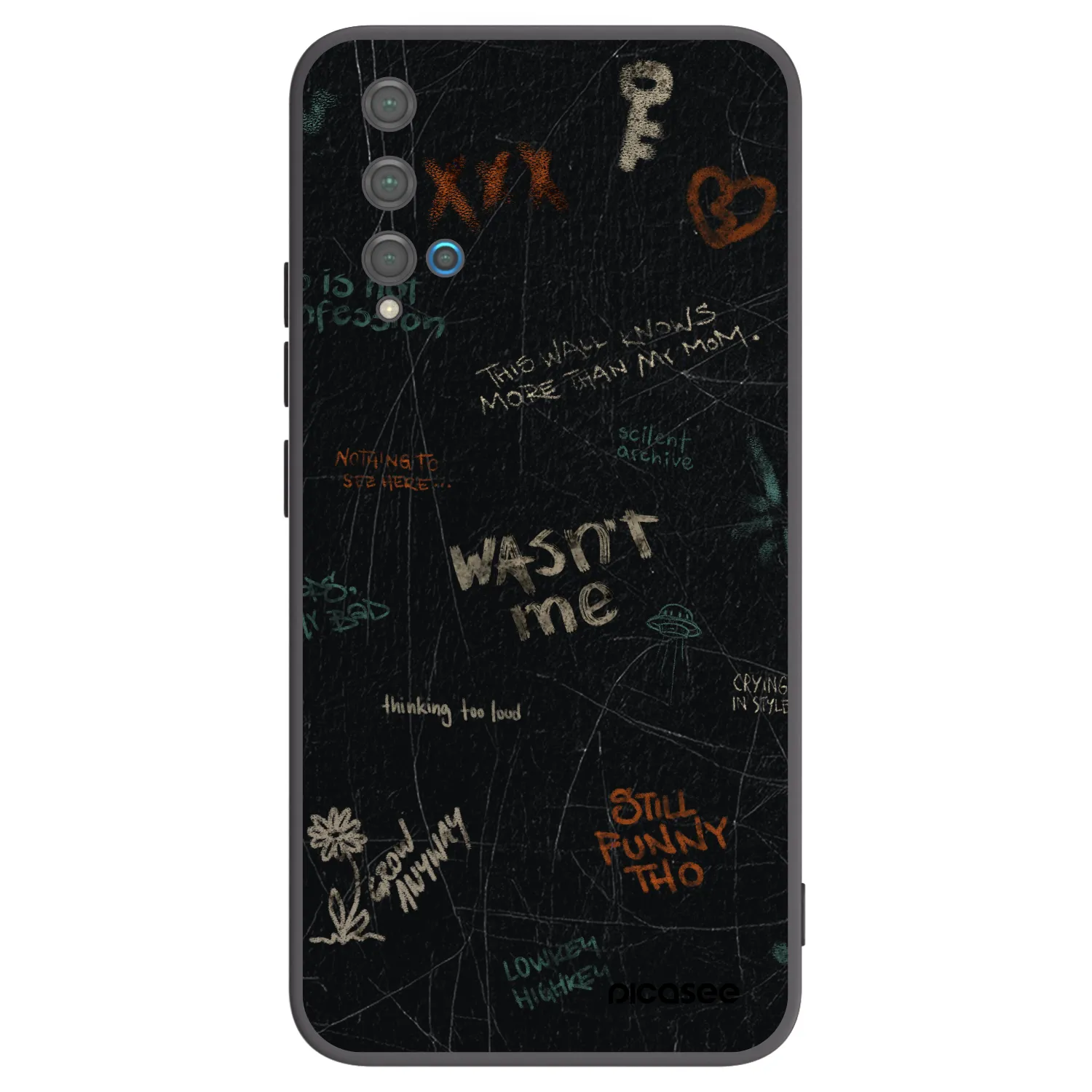Picasee silikonový černý obal pro Huawei Nova 5T - CONFESSION